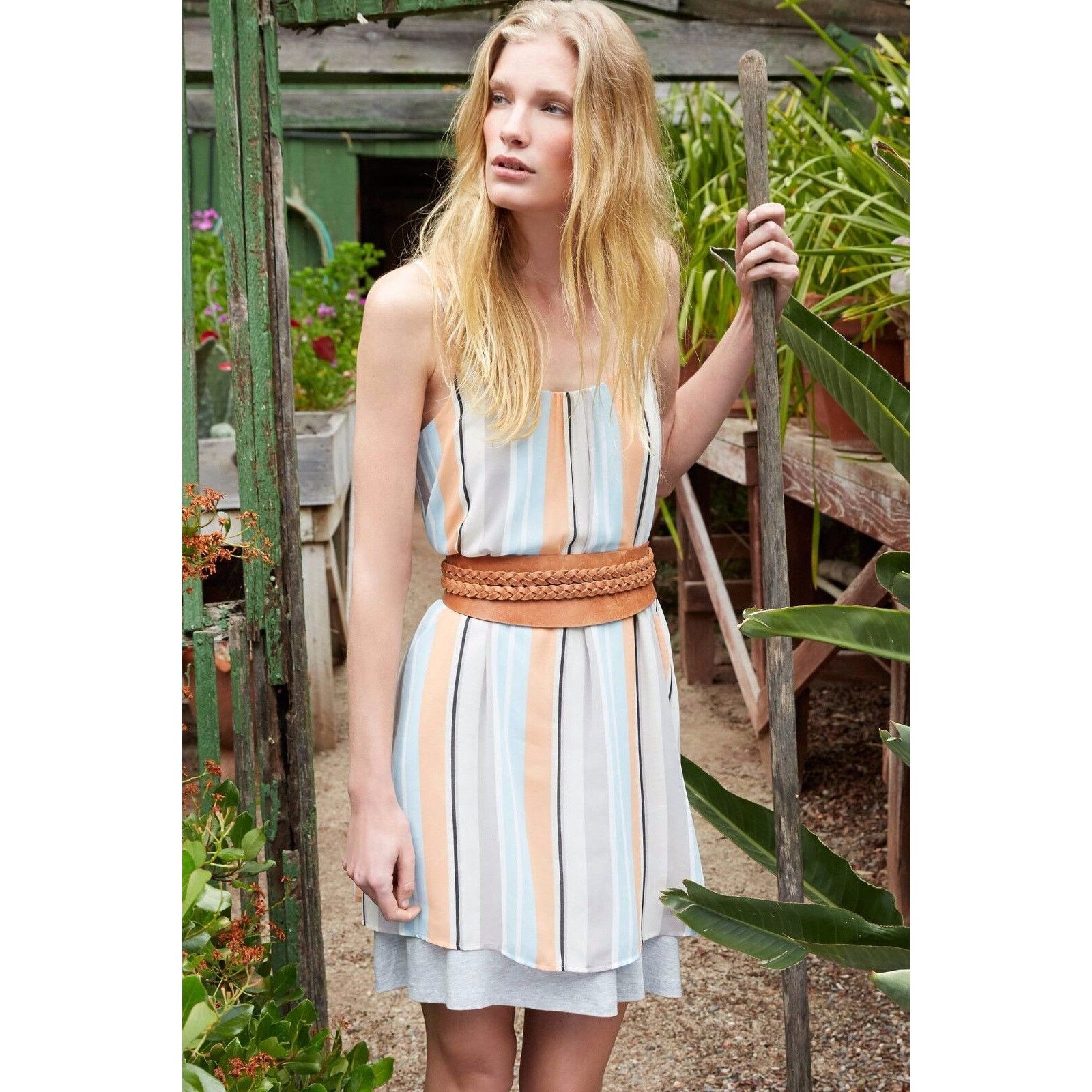 Anthropologie New Anthropologie Layered Laurel Dress by Dolan Left Coast Size L / US 10 / IT 46 - 1 Thumbnail