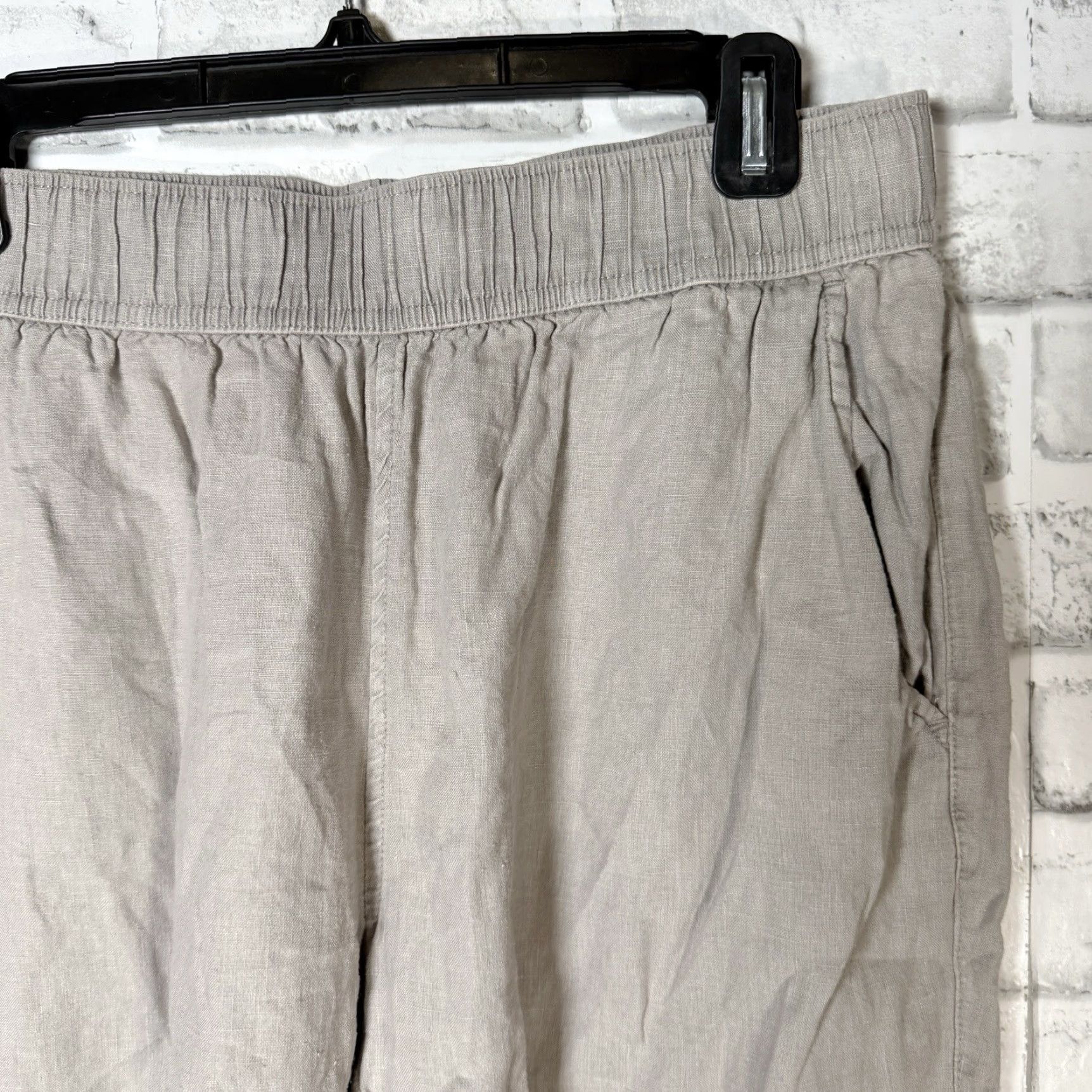Vintage Tahari Linen Beige Chino Pants Womens Size L Casual Size 36" / US 14 / IT 50 - 2 Thumbnail
