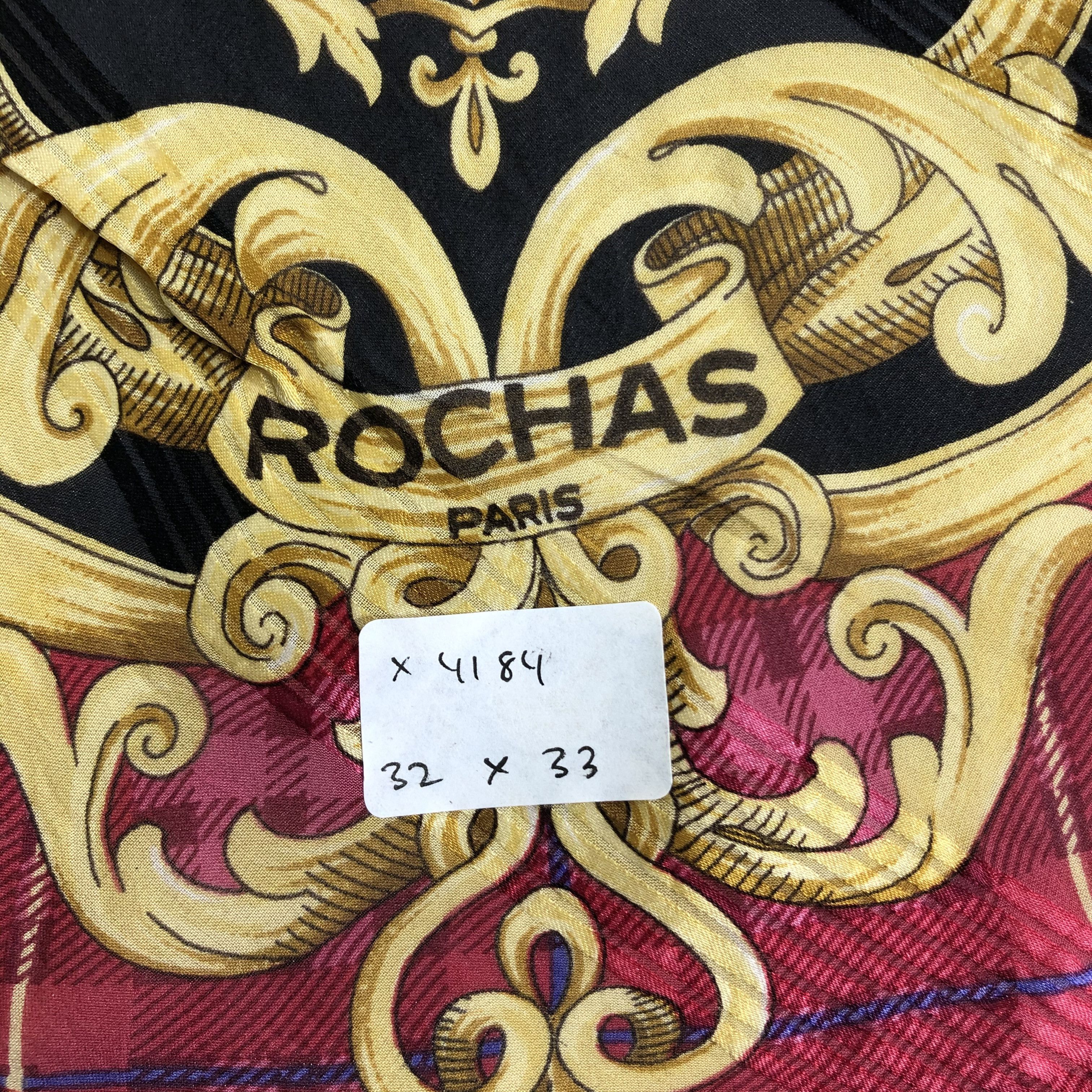 Vintage Vintage Rochas Silk Scarf Size ONE SIZE - 5 Thumbnail