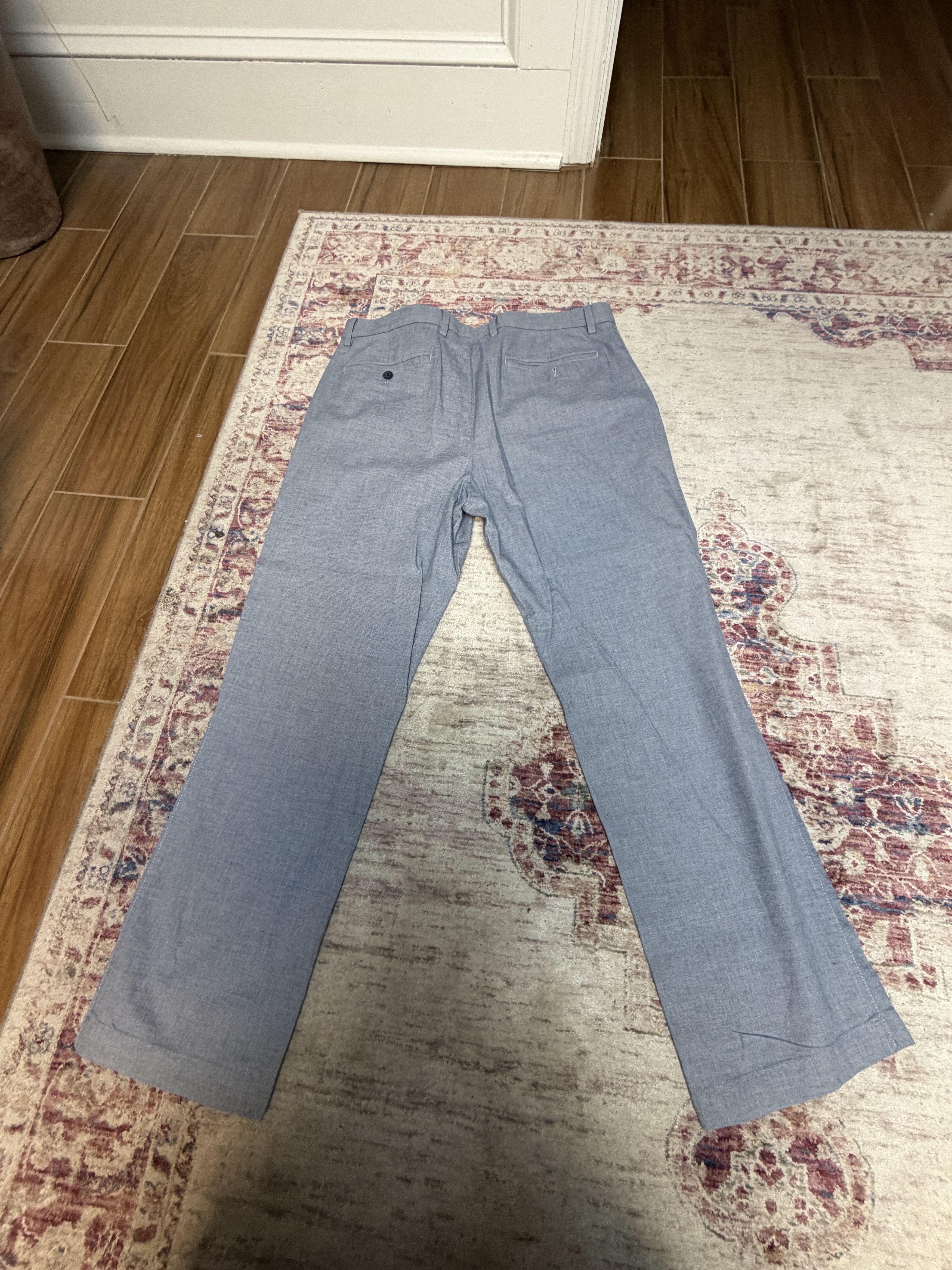 Banana Republic Banana Republic Men's Light Gray Aiden Fit Pants Size US 36 / EU 52 - 4 Thumbnail