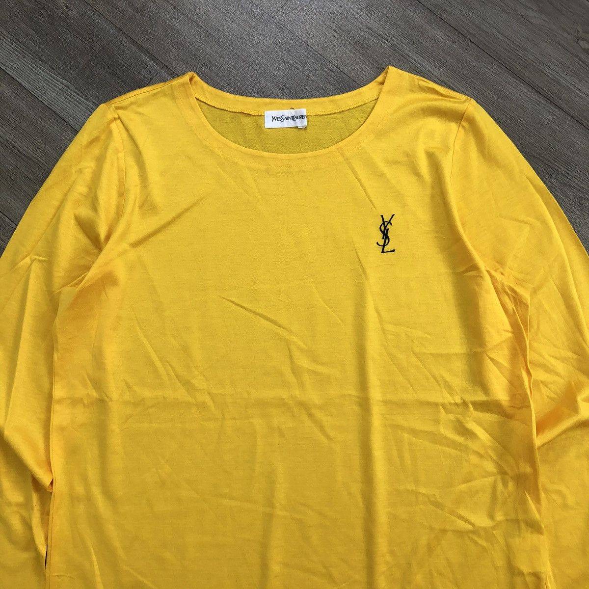 Yves Saint Laurent Vintage Yves Saint Laurent YSL Small Logo Long Sleeve Size US M / EU 48-50 / 2 - 2 Thumbnail
