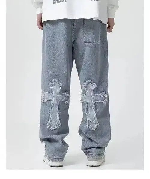 Japanese Brand × Vintage punk pants with crosses Size US 32 / EU 48 - 2 Thumbnail