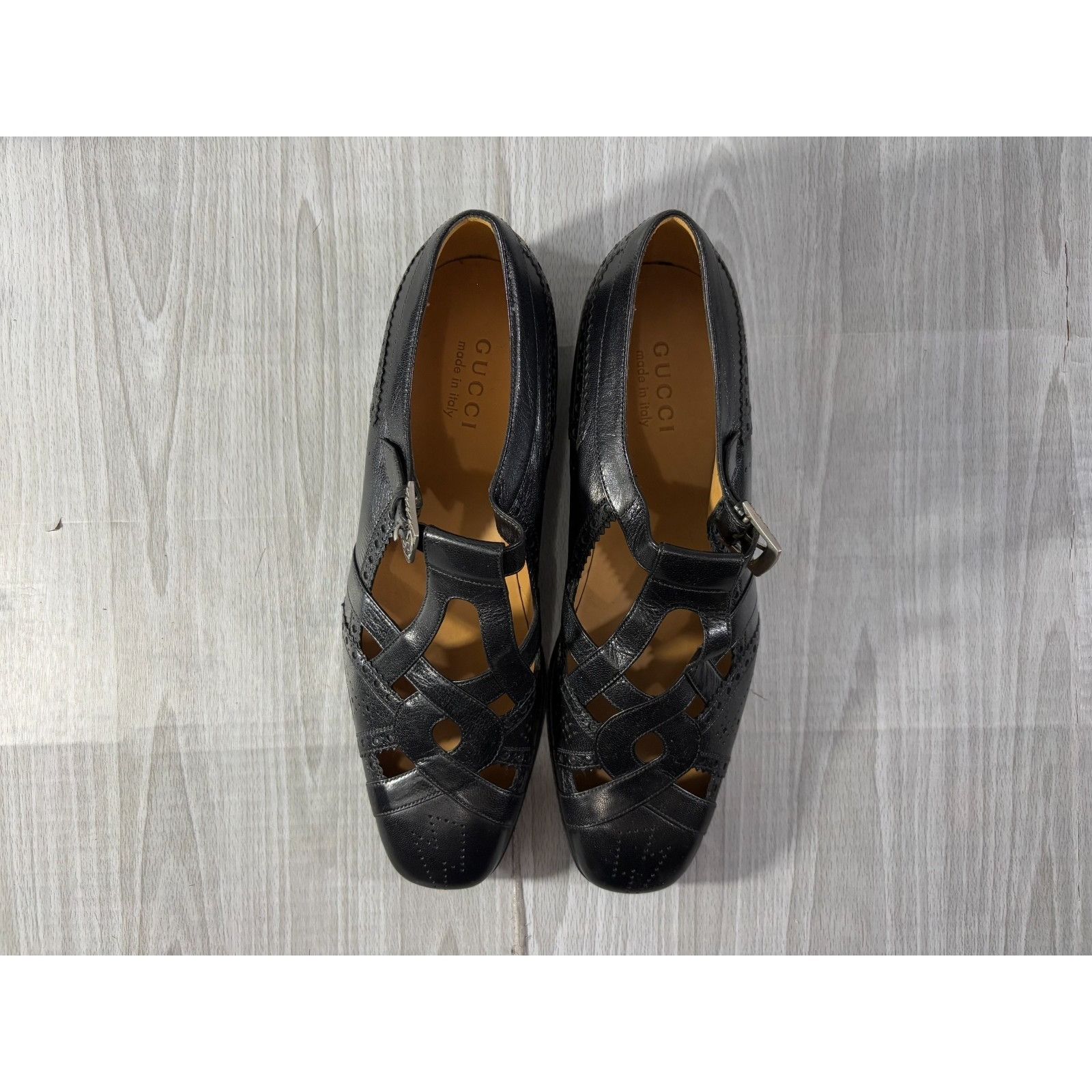 Gucci Gucci Brogue Leather Thesis Cutout Detail loafer sz 9 