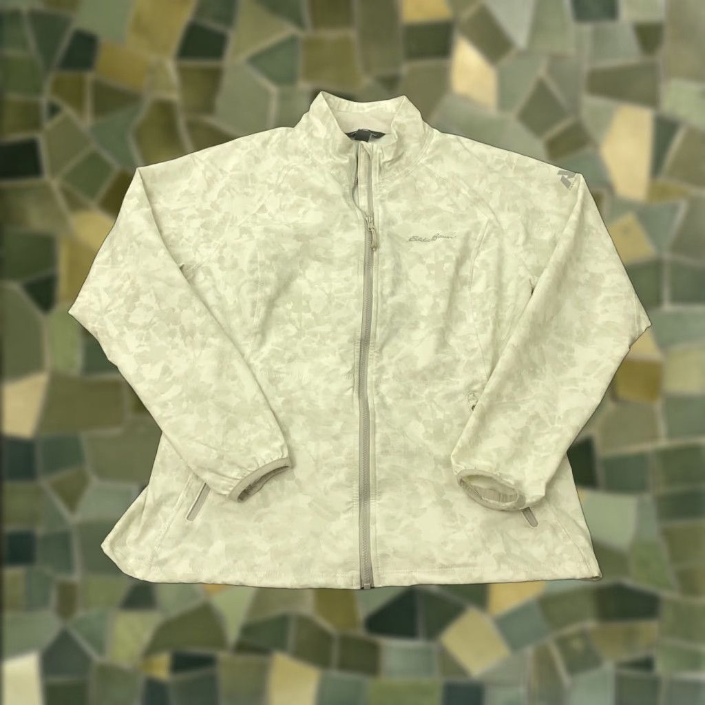 Eddie Bauer EDDIE BAUER First Ascent Jacket Womens Large Gray Lightweight Full Zip Thumb Holes Size L / US 10 / IT 46 - 1 Thumbnail