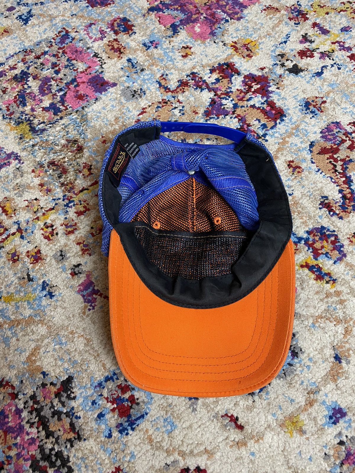 Vintage Classic Von Dutch Emblems Orange/Blue Snapback hats Size ONE SIZE - 3 Thumbnail