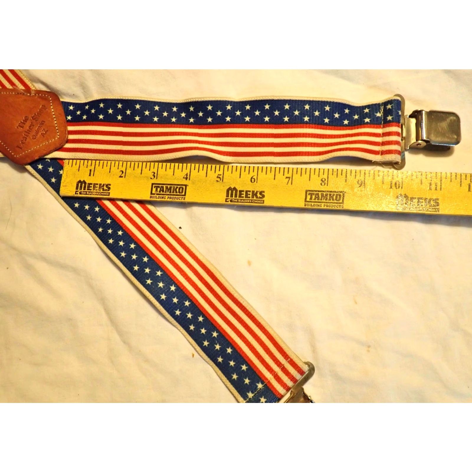 Vintage VINTAGE American Patriotic July 4th US Flag Stars and Stripes Novelty Suspenders Size ONE SIZE - 7 Thumbnail