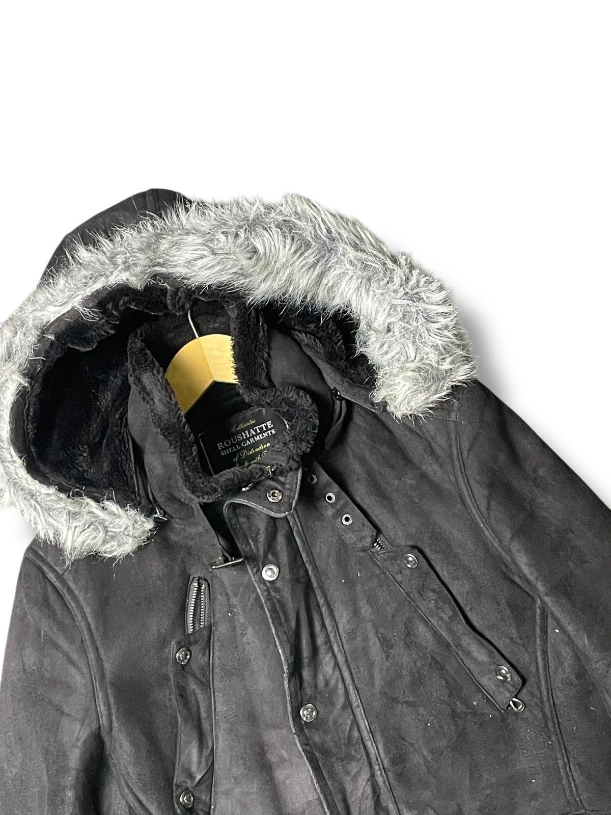 If Six Was Nine × Japanese Brand × Le Grande Bleu (L.G.B.) Roushatte Shell Leather Suede Fur Hooded Jacket(60) Size US M / EU 48-50 / 2 - 2 Thumbnail