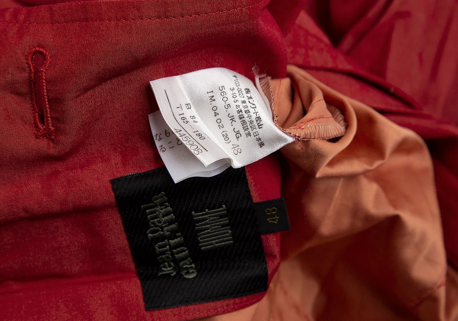 Jean Paul Gaultier Textured Cotton-Poly Notch Lapel Jacket in Red, 48 Size Size US M / EU 48-50 / 2 - 18 Thumbnail