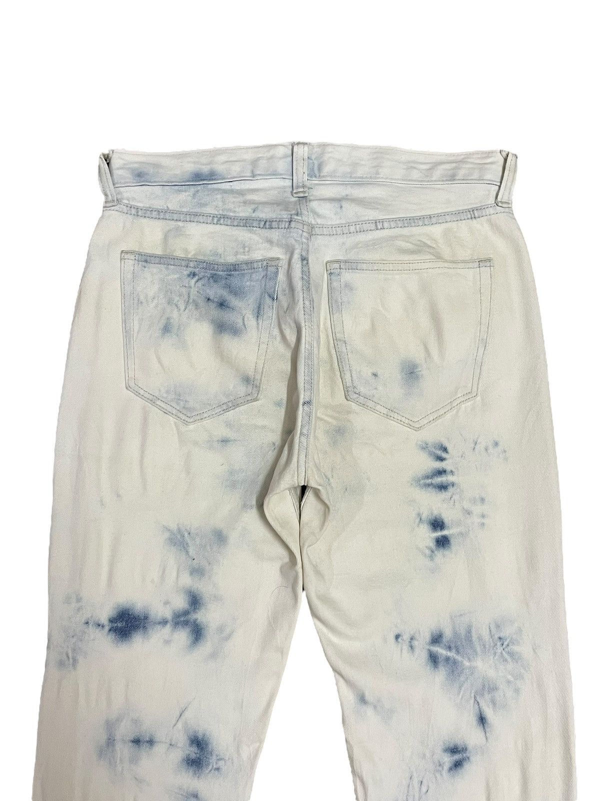 Balenciaga × Gap × Kanye West Gap Denim Indigo Tie Dye Frayed Boyfriend Jeans Size 30" / US 8 / IT 44 - 8 Thumbnail