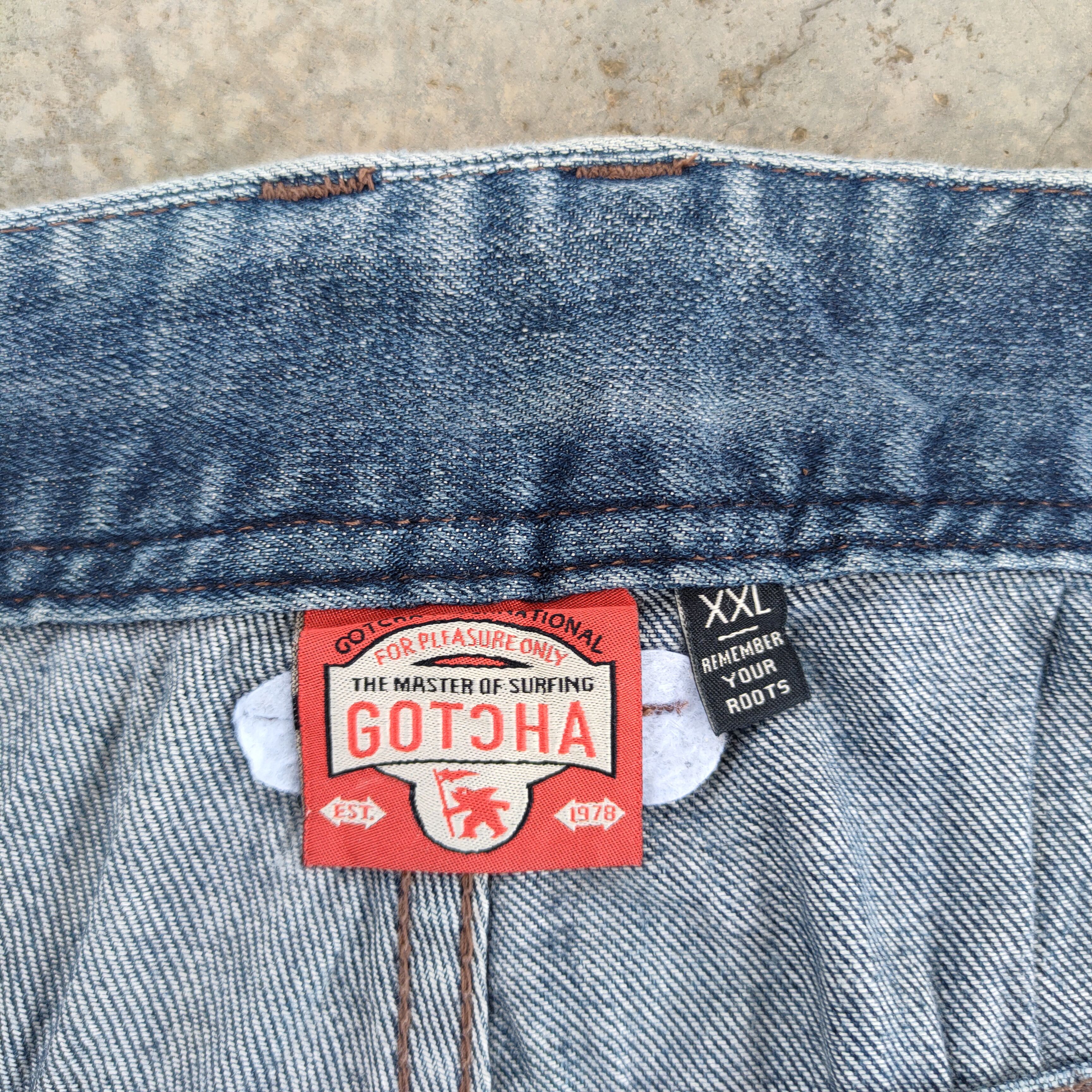 Gotcha × Jean VINTAGE GOTCHA FADED DISTRESSED JEANS DENIM PANTS Size US 37 - 19 Thumbnail