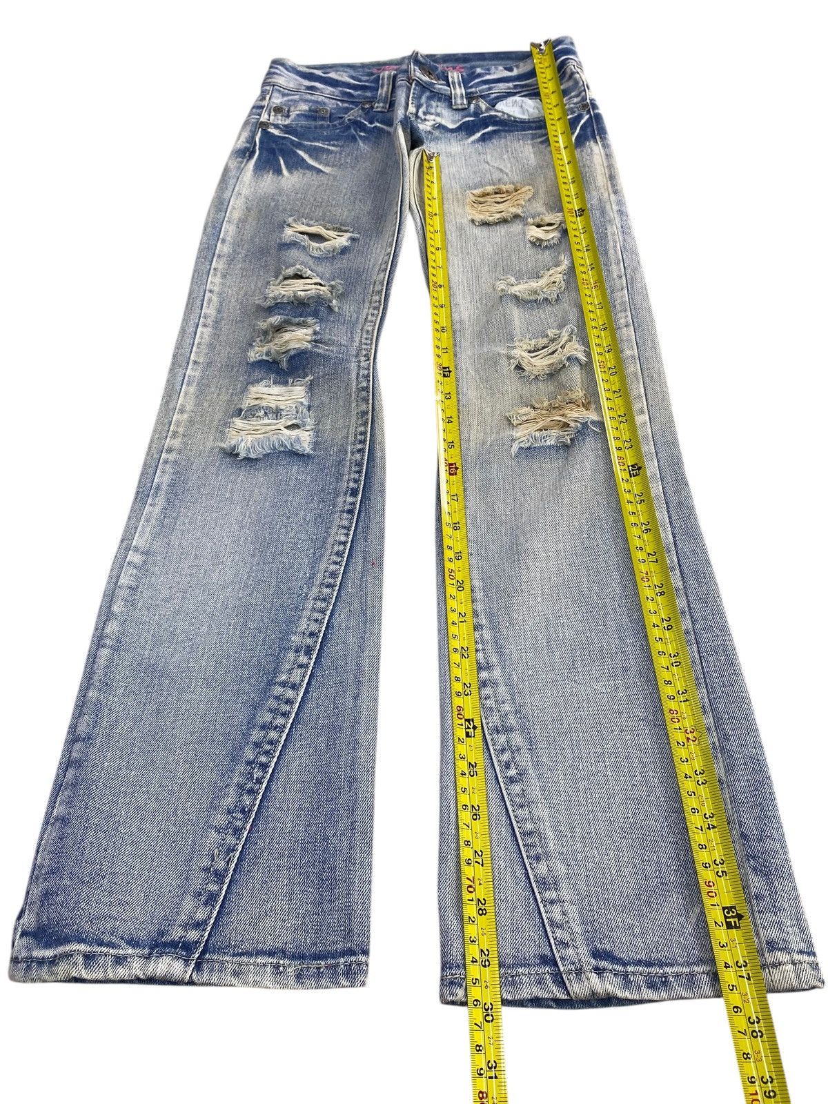 Japanese Brand Japanese Brand Acid Light Wash Style Distressed Jeans Size US 28 / EU 44 - 8 Thumbnail