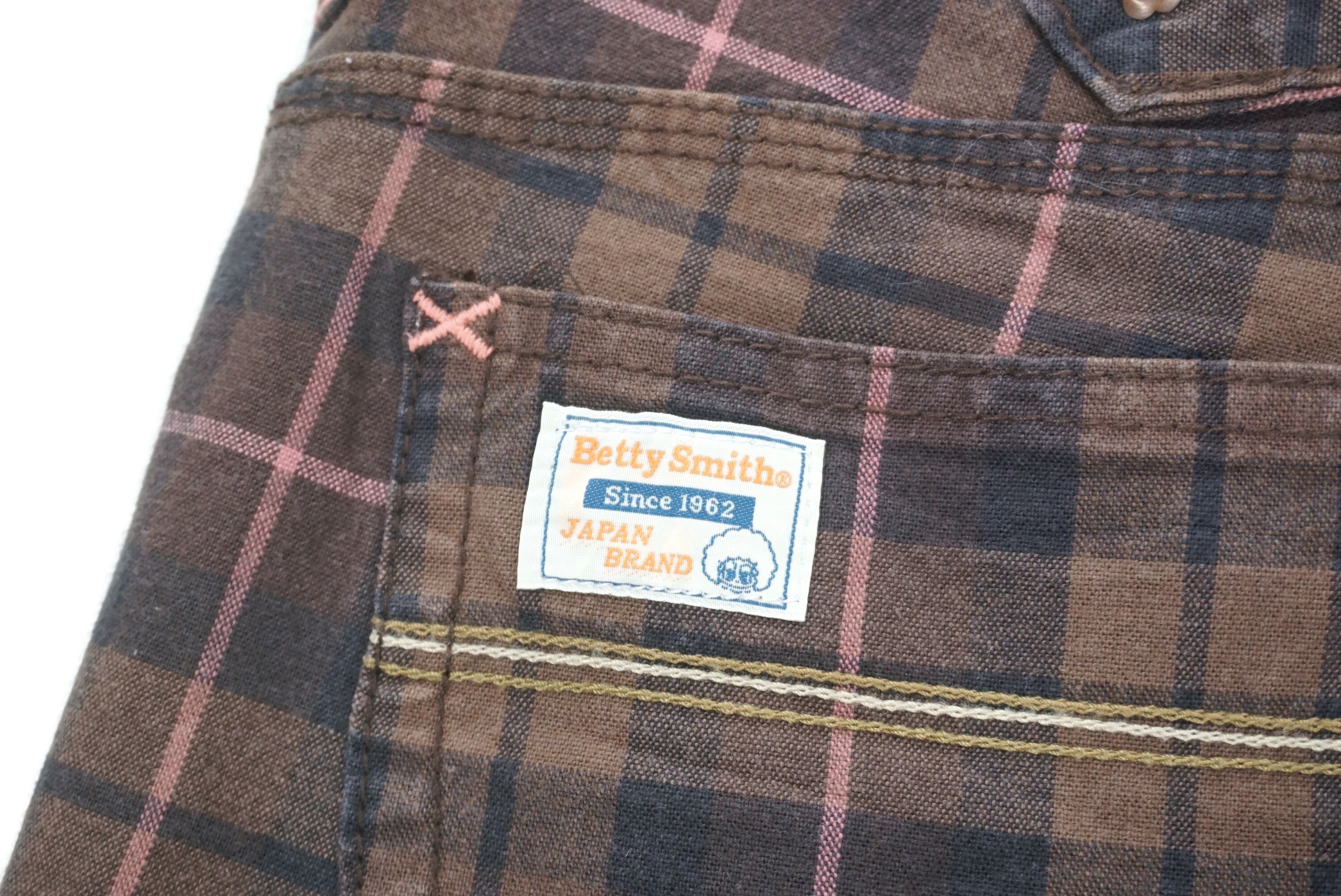 Japanese Brand Betty Smith Pants Size W30xL28 Tartan Workwear Dungarees Size 27" / US 4 / IT 40 - 7 Thumbnail