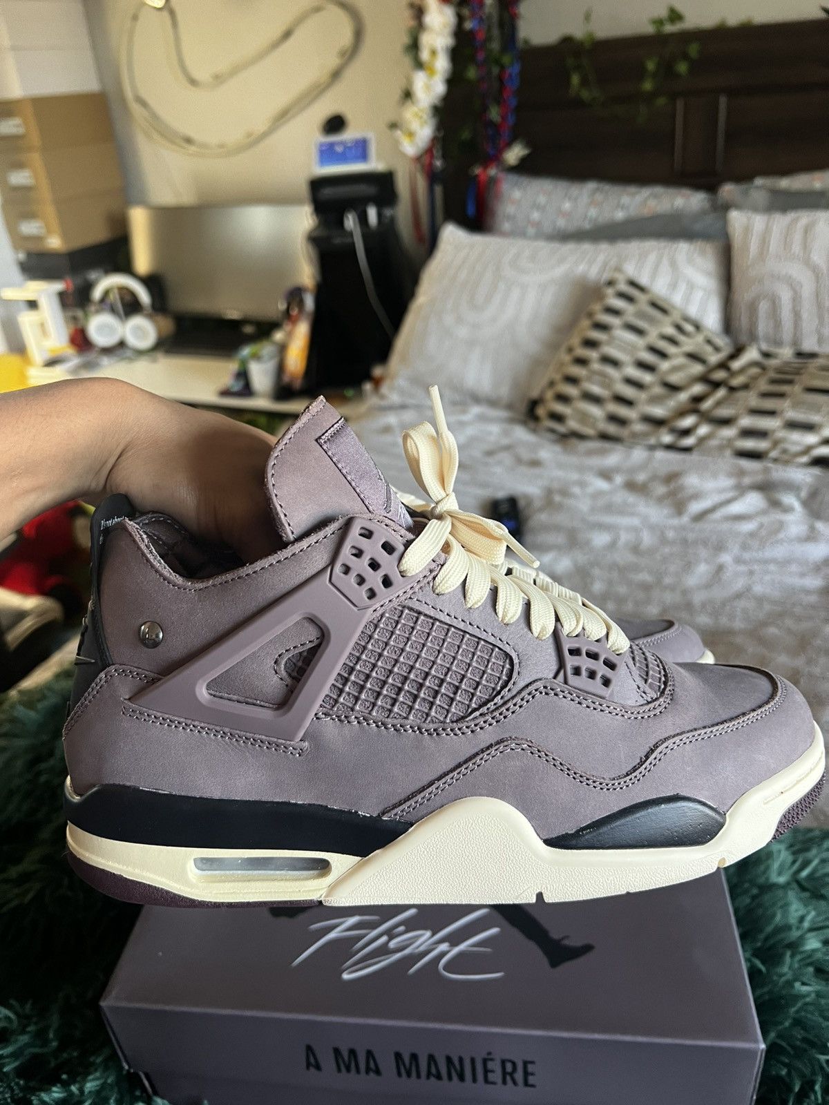 A Ma Maniere × Jordan Brand A Ma Maniére x Air Jordan 4 Retro ‘Violet Ore’ Size 8.5 Size US 8.5 / EU 41-42 - 1 Thumbnail