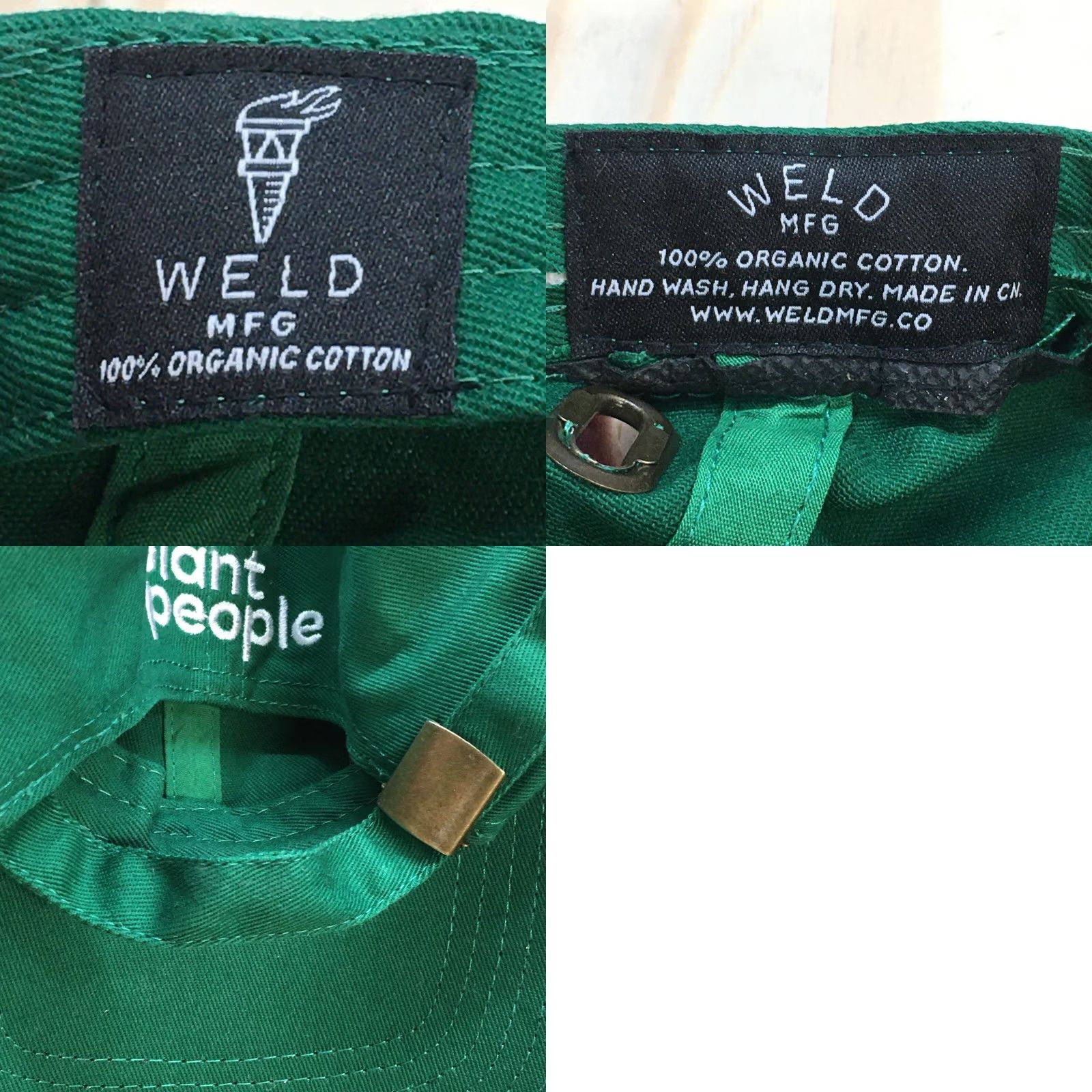 Vintage Weld MFG Plant People Baseball Cap Mens Green One Size Curve Bill Organic Cotton Size ONE SIZE - 8 Thumbnail