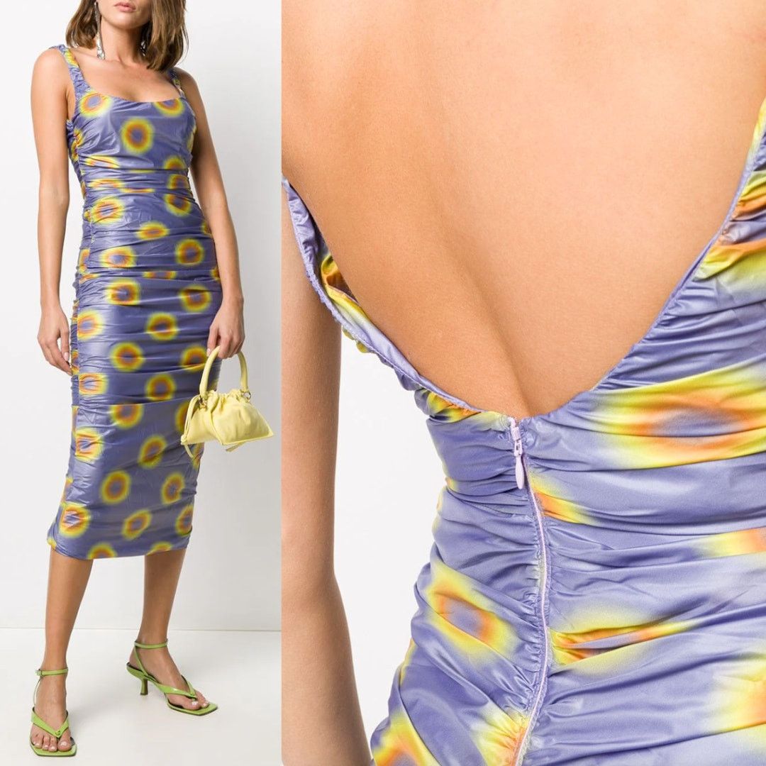 Maisie Wilen Maisie Wilen | Lady Purple Yellow Psychedelic Dot Dress M Size M / US 6-8 / IT 42-44 - 2 Thumbnail