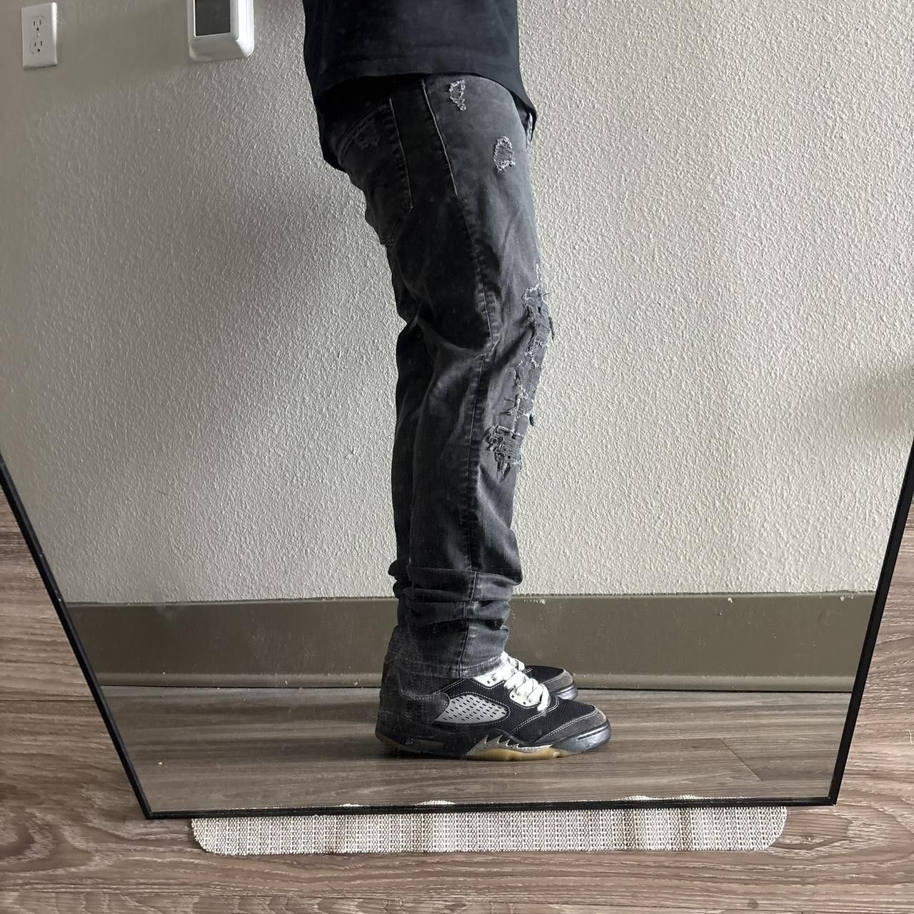 Vintage Crazy Vintage Y2K/2000s Grunge Distressed Black Skinny Denim Jeans! 30x31 Size US 30 / EU 46 - 2 Thumbnail