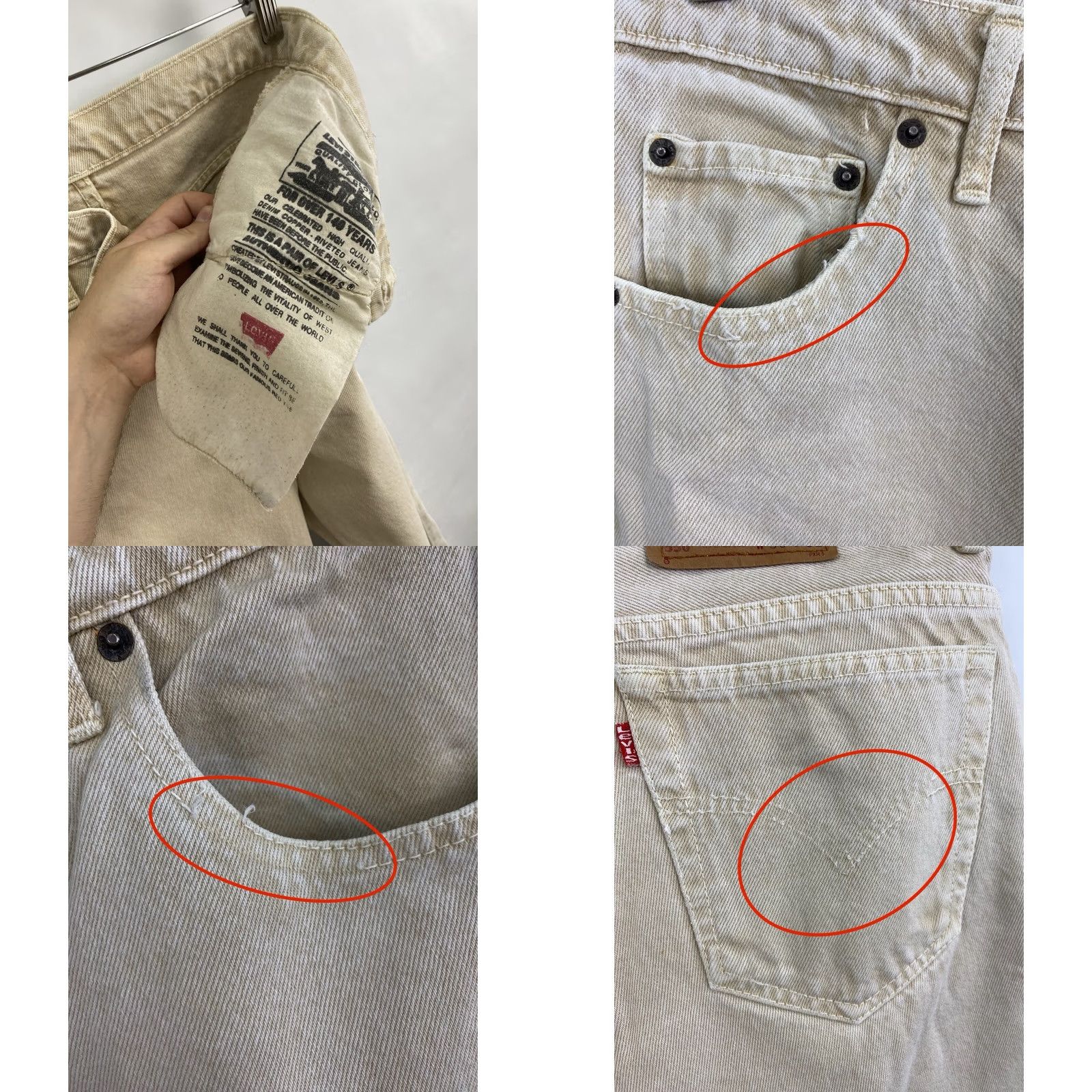 Levi's 🇺🇸 90s Vintage Levi'S 550 Made in USA Size 30X32 Beige Size US 32 / EU 48 - 9 Thumbnail