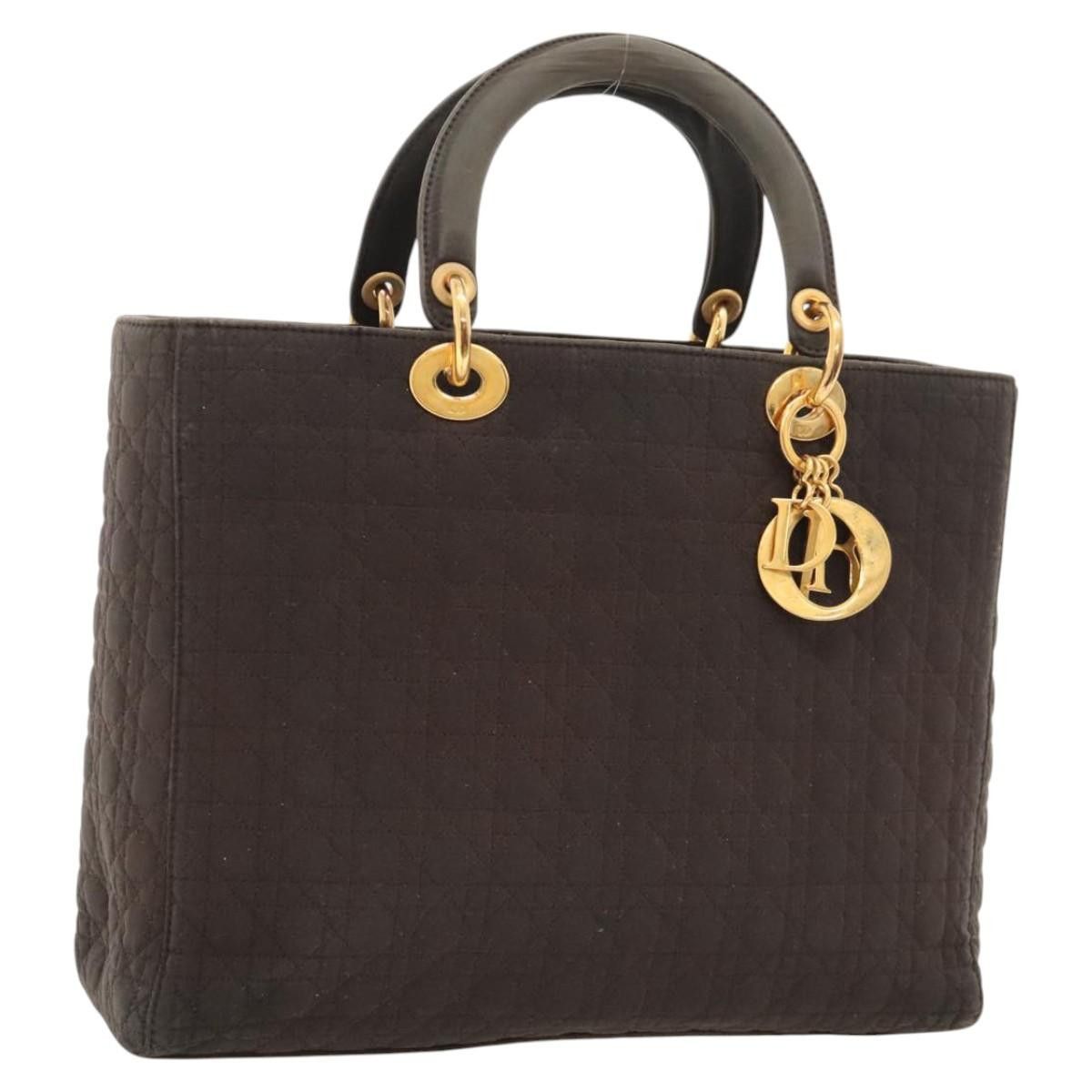 Dior DIOR Canage Hand Bag Nylon Brown Gold Size ONE SIZE - 1 Thumbnail