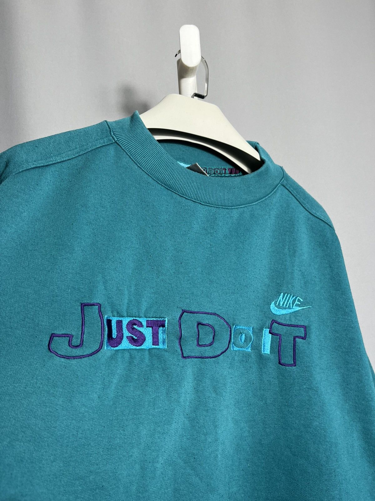 Other Nike just do it vintage 80s 90s green sweatshirt mens Size US L / EU 52-54 / 3 - 2 Thumbnail