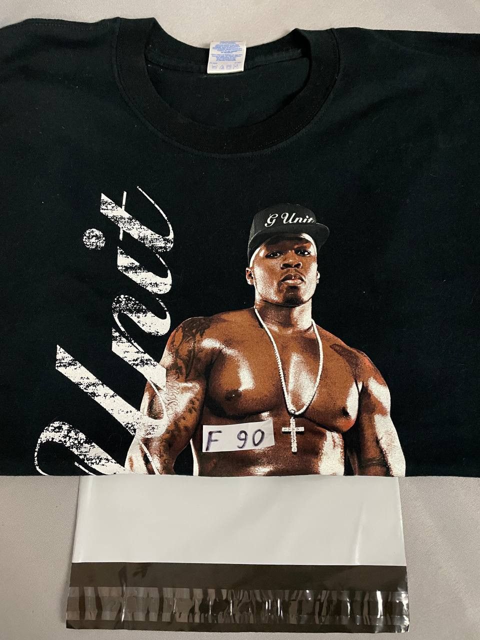 50 Cent 50 Cent Tee T Shirt Vintage Black 1990s Size US XL / EU 56 / 4 - 11 Thumbnail