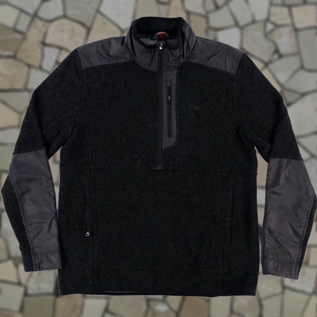 Outdoor Research Outdoor Research Cyprus Hybrid 1/2 Zip Sweater Black Men's XL Shirt Men XL Black Cyprus Hybrid 1/2 Zip Mock Long Sleeve Wool Solid Vintage: No Size US XL / EU 56 / 4 - 1 Thumbnail