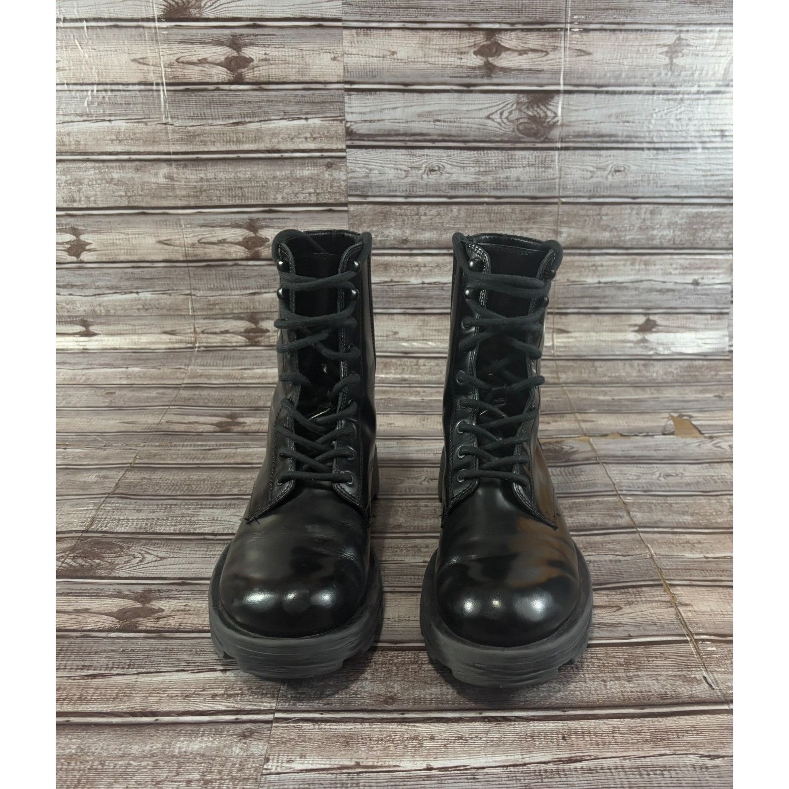Diesel Diesel D-Hammer BT Gloss Leather Boots size 12.5 US color bl Size US 12.5 / EU 45-46 - 2 Thumbnail