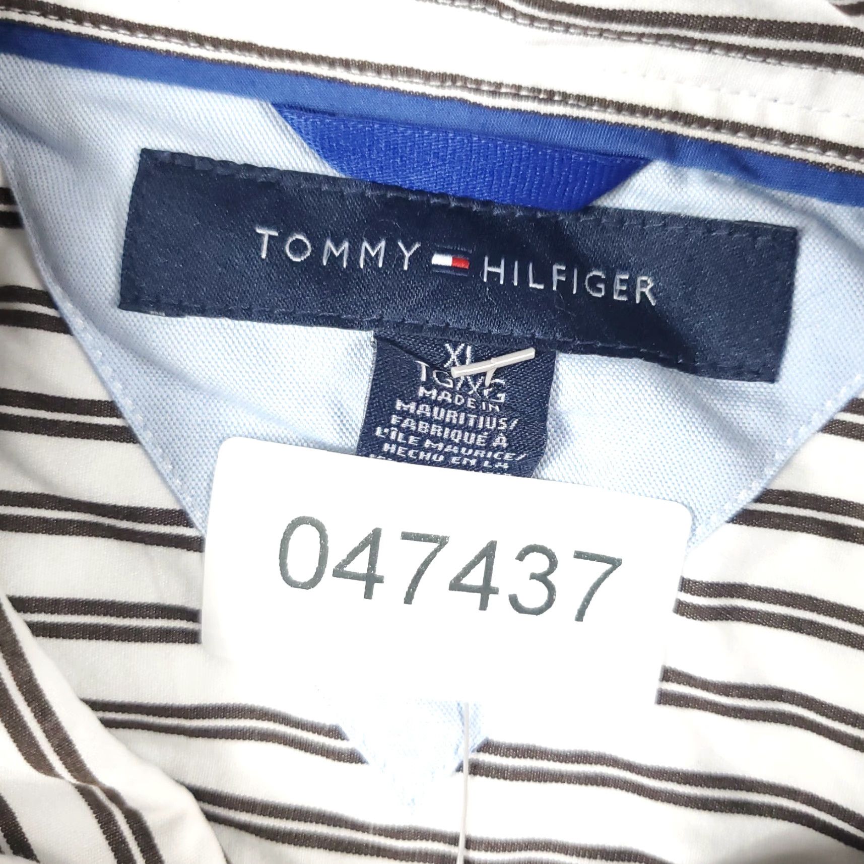 Tommy Hilfiger Tommy Hilfiger Shirt Mens XL White Brown Striped Button-Up Long Sleeve Casual Business Formal Party/Cocktail Workwear Size US XL / EU 56 / 4 - 7 Thumbnail
