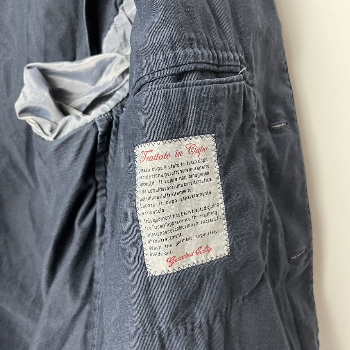 L.B.M. 1911 L.B.M. 1911 Navy Workwear-Inspired Blazer – Stand Collar Size 50L - 7 Thumbnail