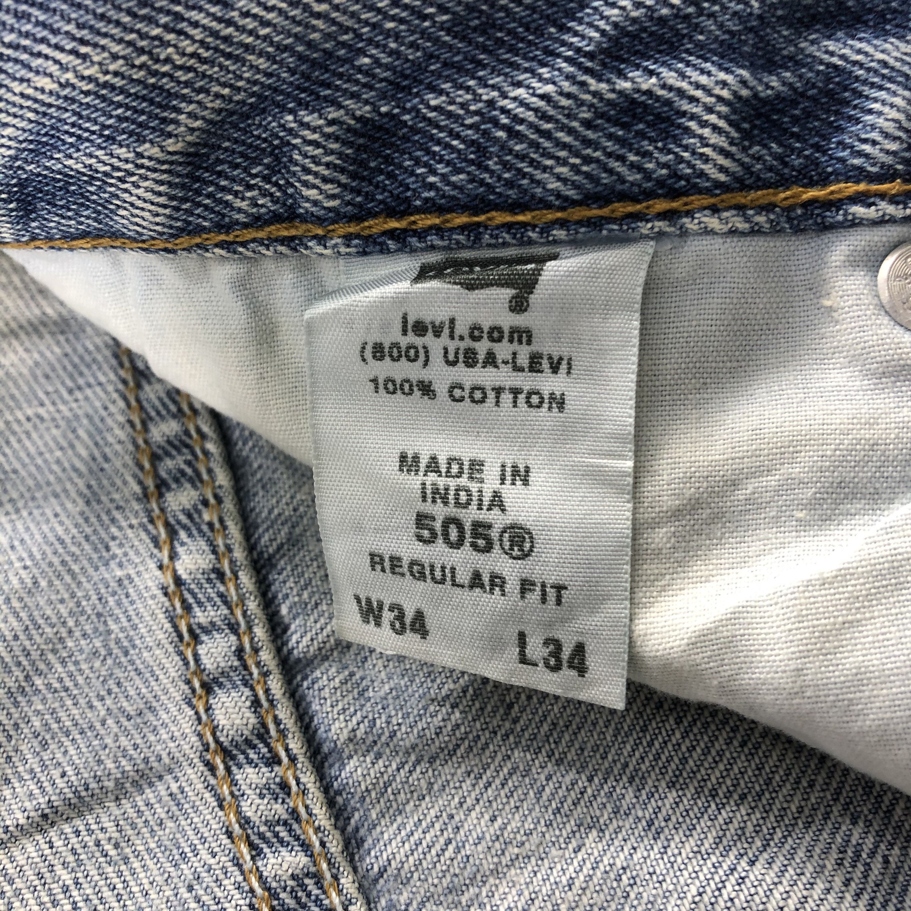 Levi's Vintage Levis 505 Jeans Dirty Medium Wash KJ1104 Size US 34 / EU 50 - 14 Thumbnail