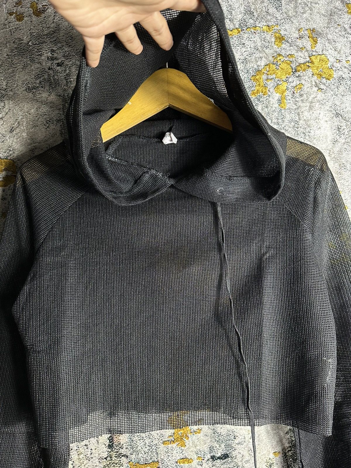 KMRii IF SIX WAS NINE LGB CROPPED STYLE FISHNET BLACK HOODIE Size M / US 6-8 / IT 42-44 - 5 Thumbnail