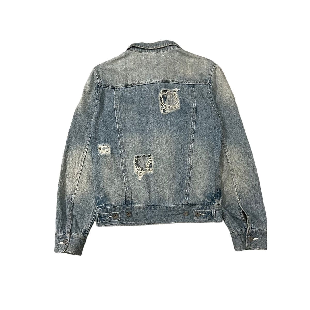Le Grande Bleu (L.G.B.) Vintage Legenda Made Punk Distressed Denim Jacket Size US M / EU 48-50 / 2 - 12 Thumbnail