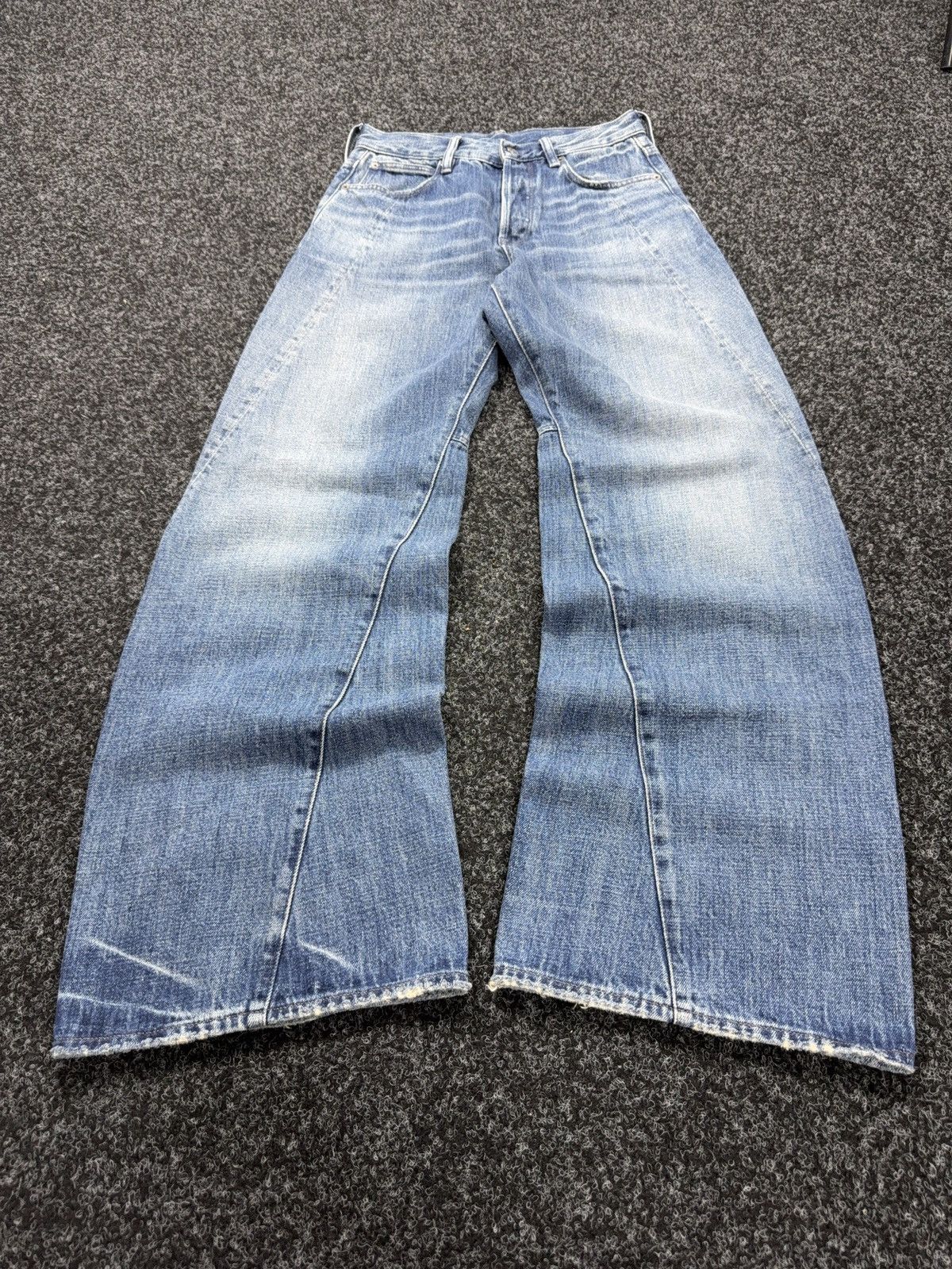 G-Star Vntg 00s G-Star RAW Contor 3D Wide Tapered Washed JeansY2K Size 25" / US 0 / IT 36 - 1 Thumbnail