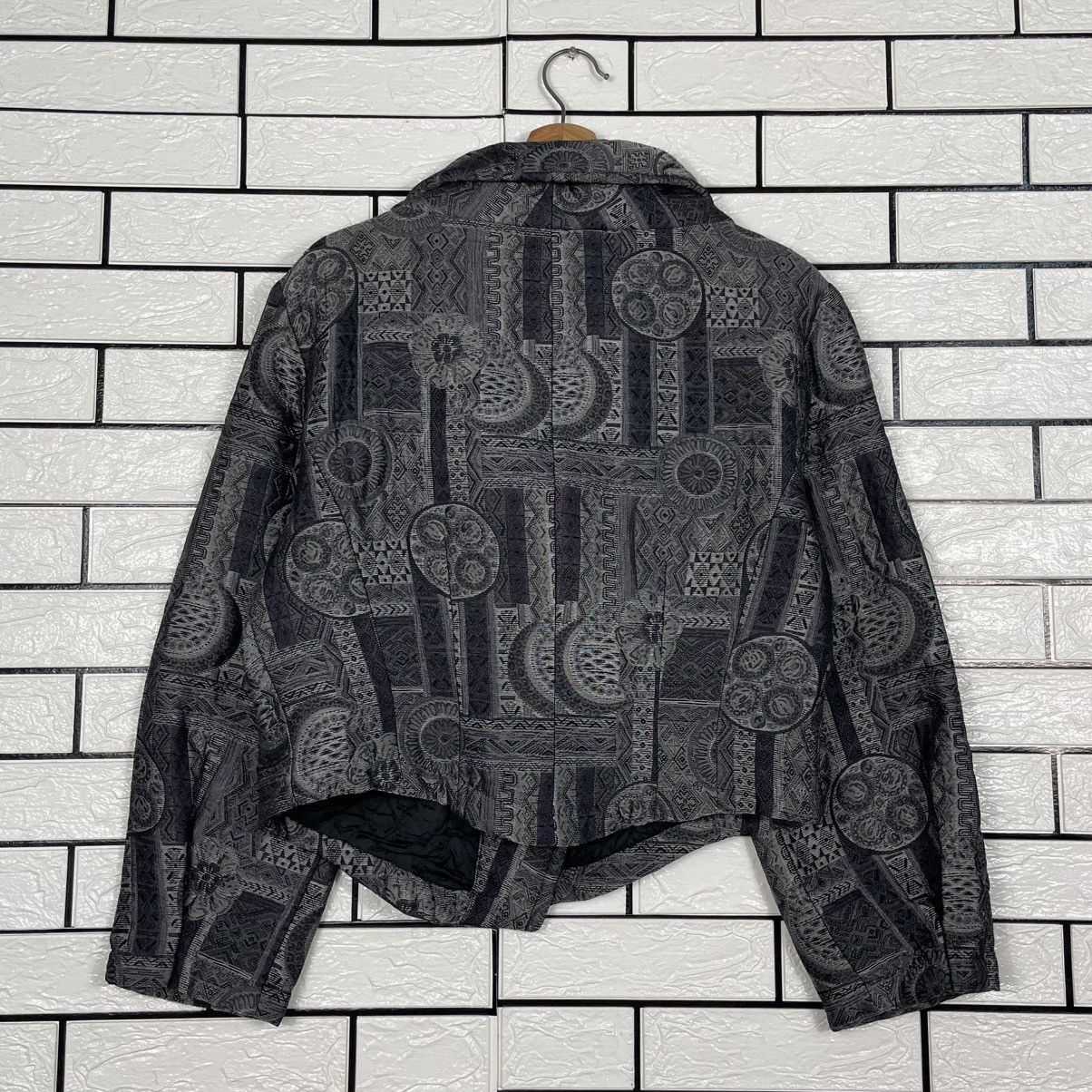 Other Made In Italy Villa Seta Abstract Design Crop Jacket Size M / US 6-8 / IT 42-44 - 7 Thumbnail