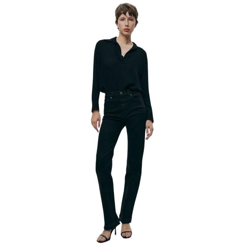 Zara NWT Zara The High Rise Slim Jeans in Black – Signature Denim Size 26" / US 2 / IT 38 - 2 Thumbnail
