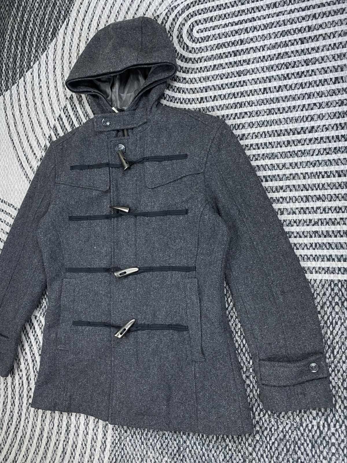 Japanese Brand Vintage A.S.M Wool Toggle Closure Duffle Coat Parka Size US M / EU 48-50 / 2 - 4 Thumbnail