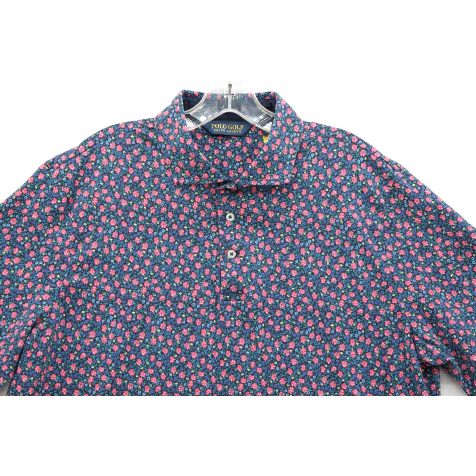 Polo Ralph Lauren VINTAGE Polo Ralph Lauren Polo Shirt Mens XL Blue Floral Hawaiian Preppy Vacation calico Size US XL / EU 56 / 4 - 2 Thumbnail