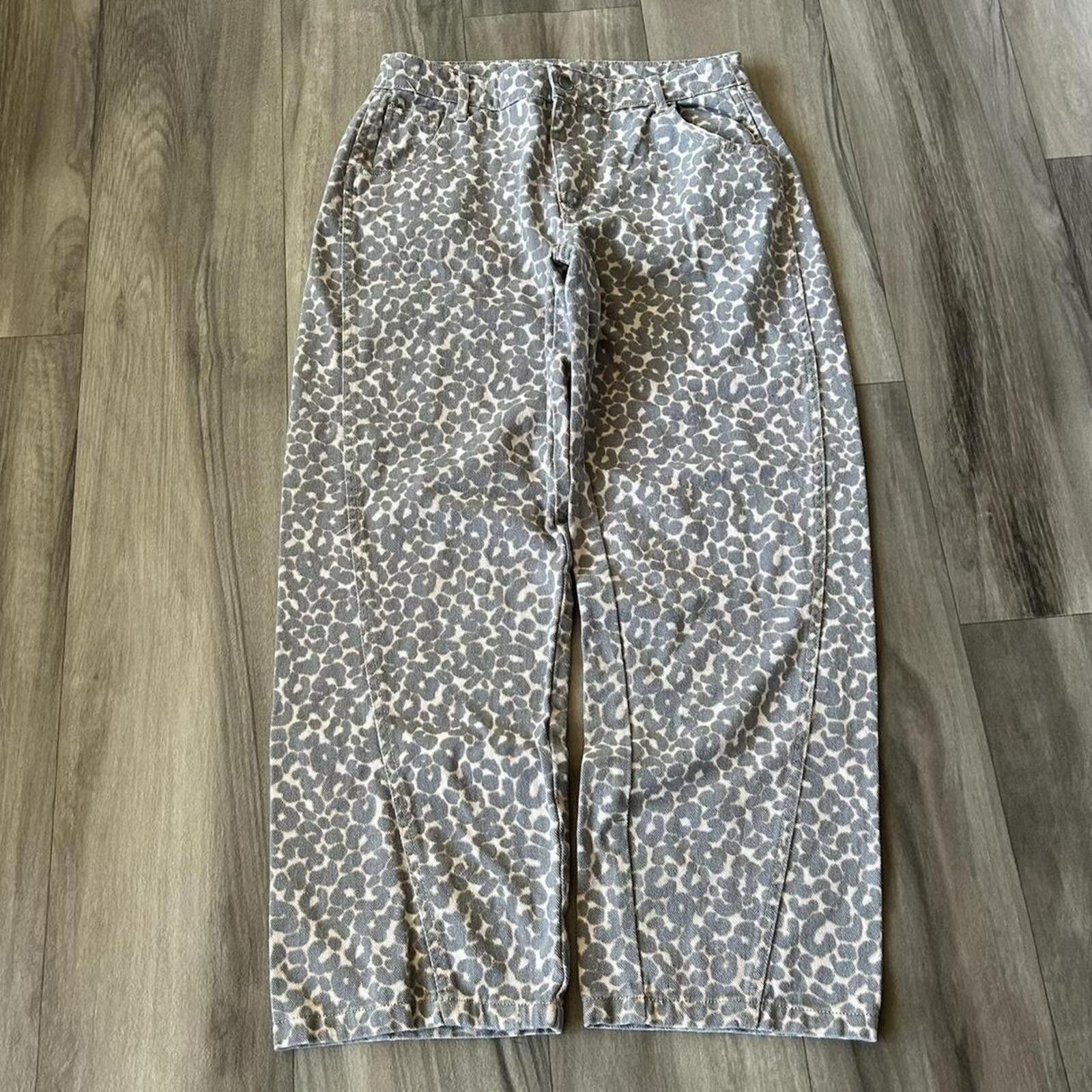 Other Sick Cheetah leopard print wide leg denim jeans pants Size M Size 32" / US 10 / IT 46 - 2 Thumbnail