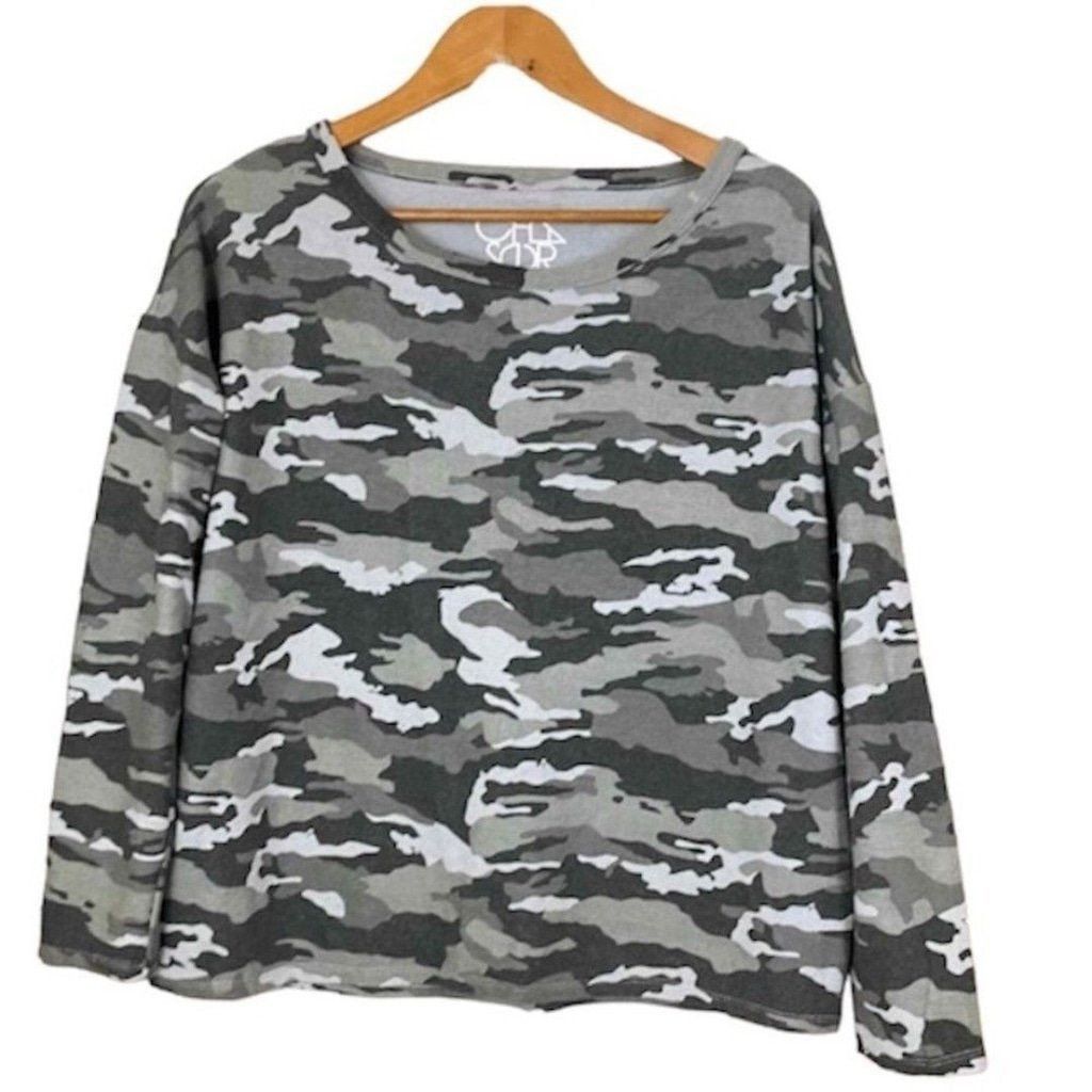 Chaser Brand Chaser Gray Blue Camouflage Camo Top Sweatshirt Medium Size M / US 6-8 / IT 42-44 - 9 Thumbnail