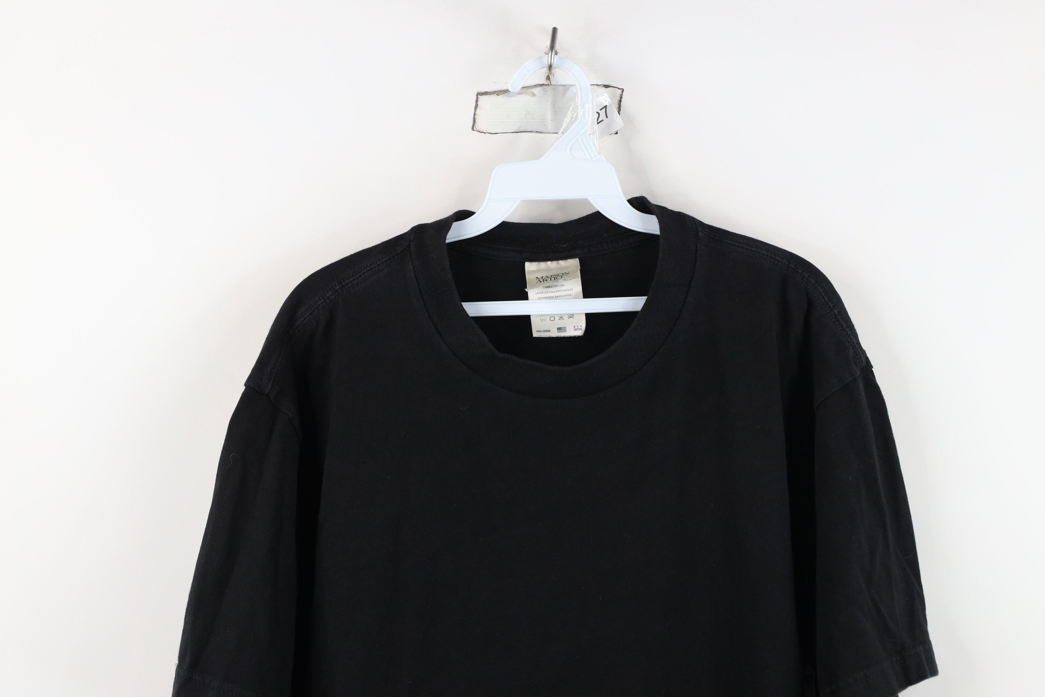 Vintage Vintage 90s Streetwear Heavyweight Cotton T-Shirt Black Size US L / EU 52-54 / 3 - 2 Thumbnail