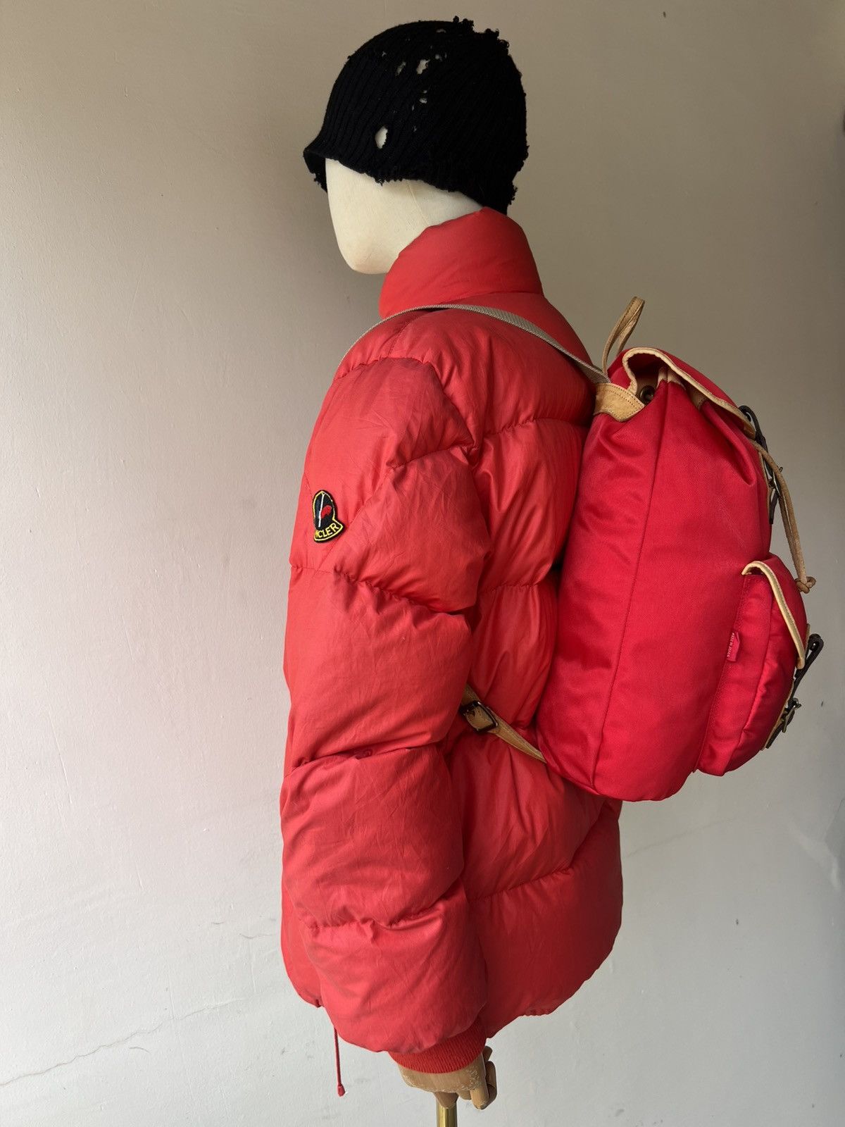 Porter Vintage Porter by Yoshida Red Nylon Leather Backpack Bag Size ONE SIZE - 2 Thumbnail