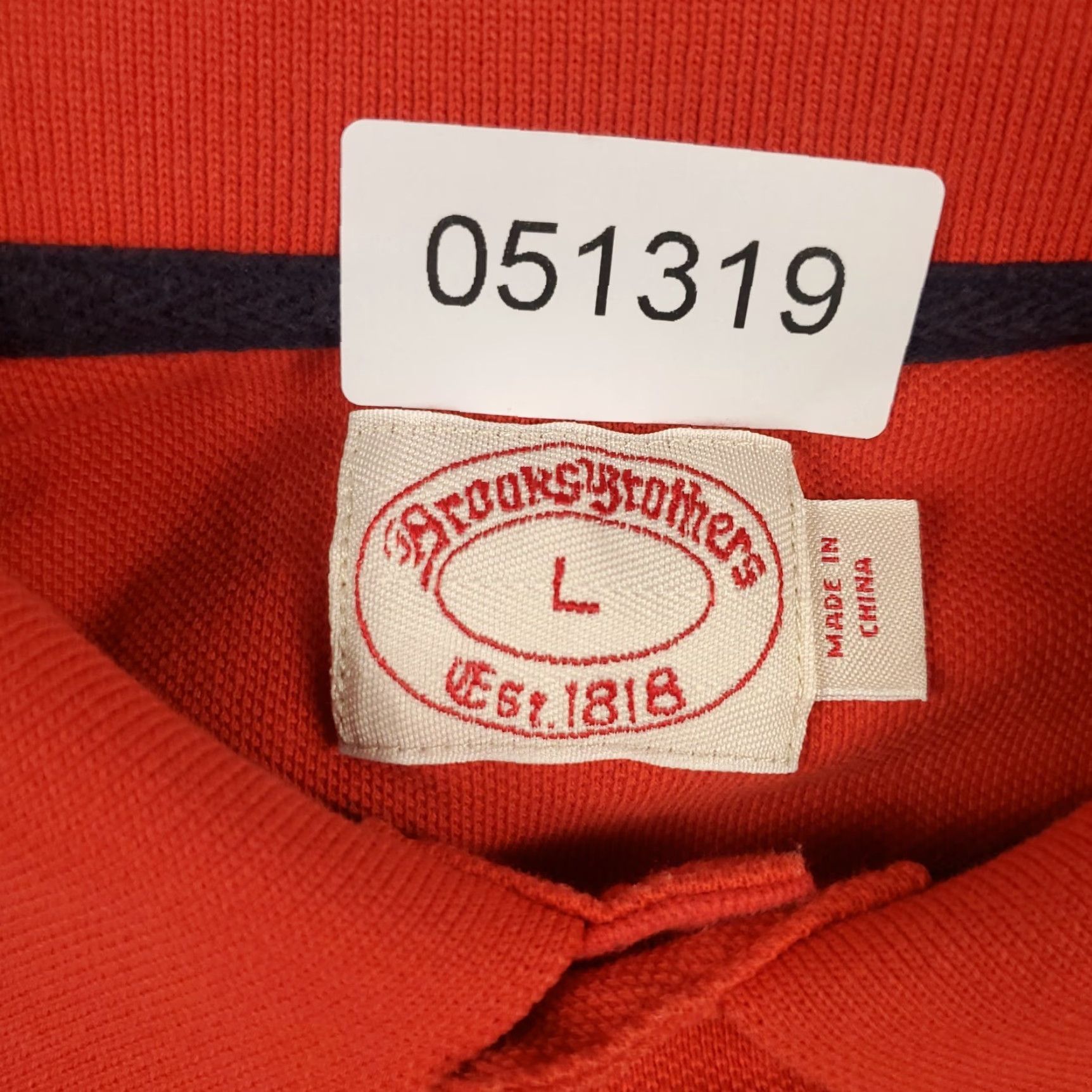 Brooks Brothers BROOKS BROTHERS Polo Shirt Mens Large Red Casual Short Sleeve Cotton Button-Front Classic Preppy Brand Baseball Golf Size US L / EU 52-54 / 3 - 8 Thumbnail