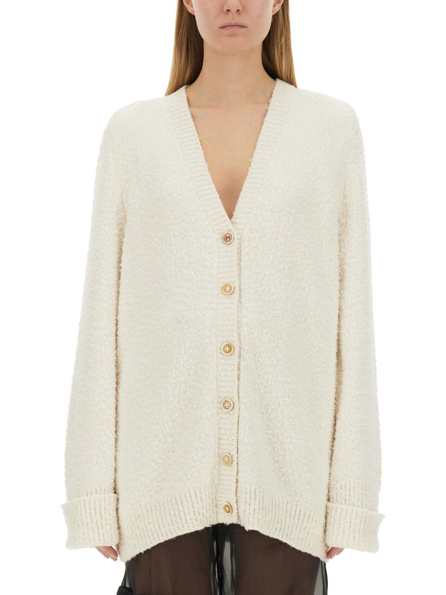 Maison Margiela MAISON MARGIELA OVERSIZED CARDIGAN - WHITE Size S / US 4 / IT 40 - 1 Thumbnail