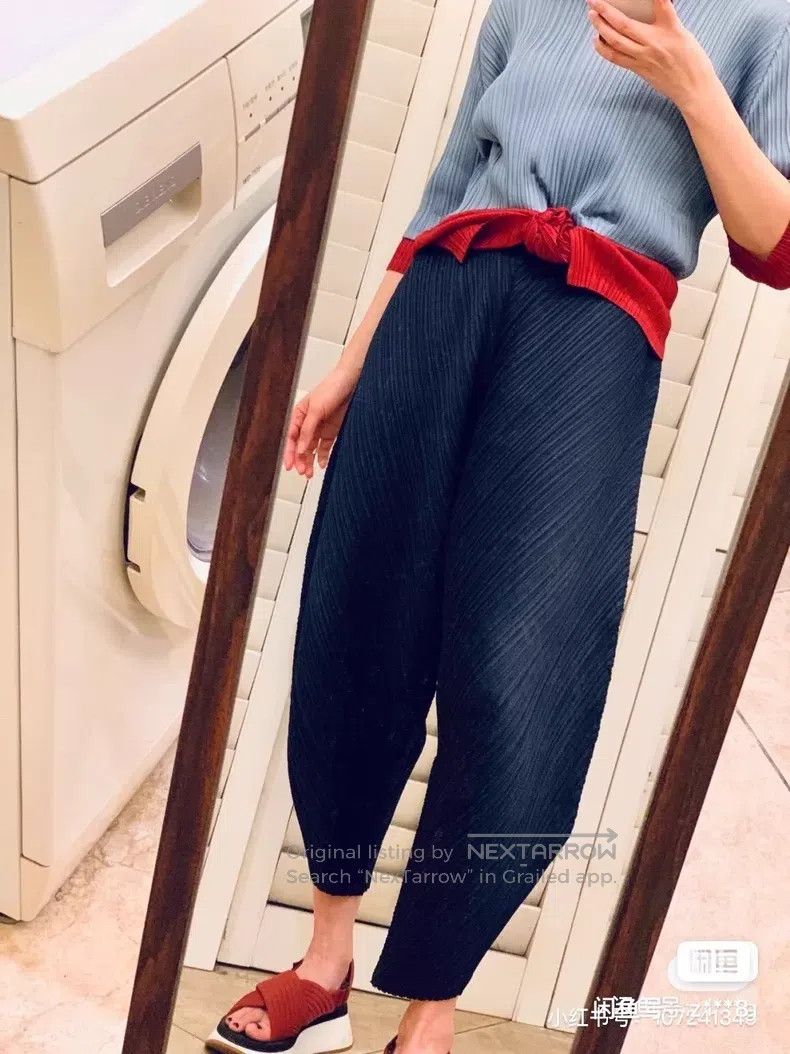 Issey Miyake Issey Miyake size:5 Blue Pants Size 31" - 4 Thumbnail