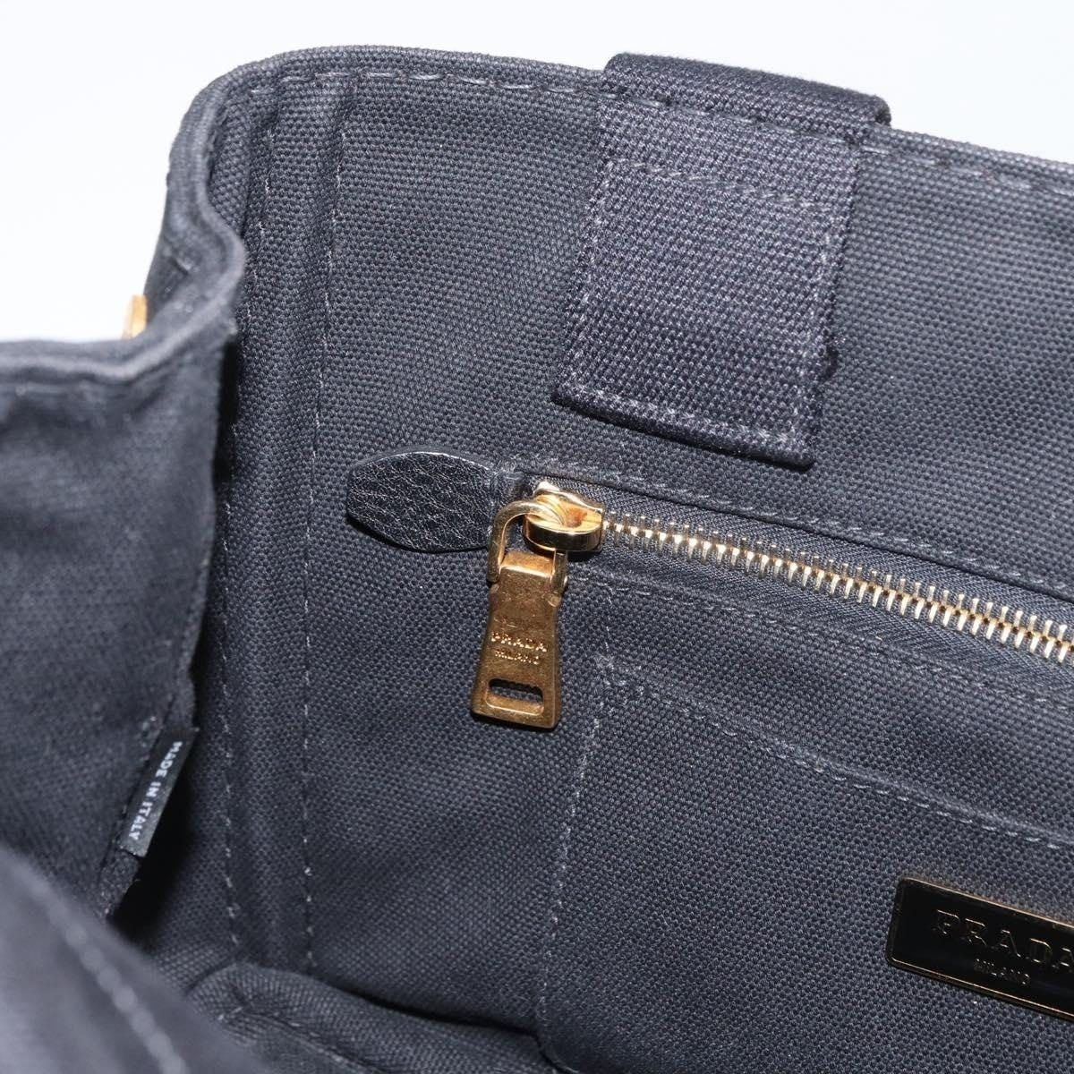 Prada Prada Canvas Canapa PM Handbag Black Size ONE SIZE - 8 Thumbnail