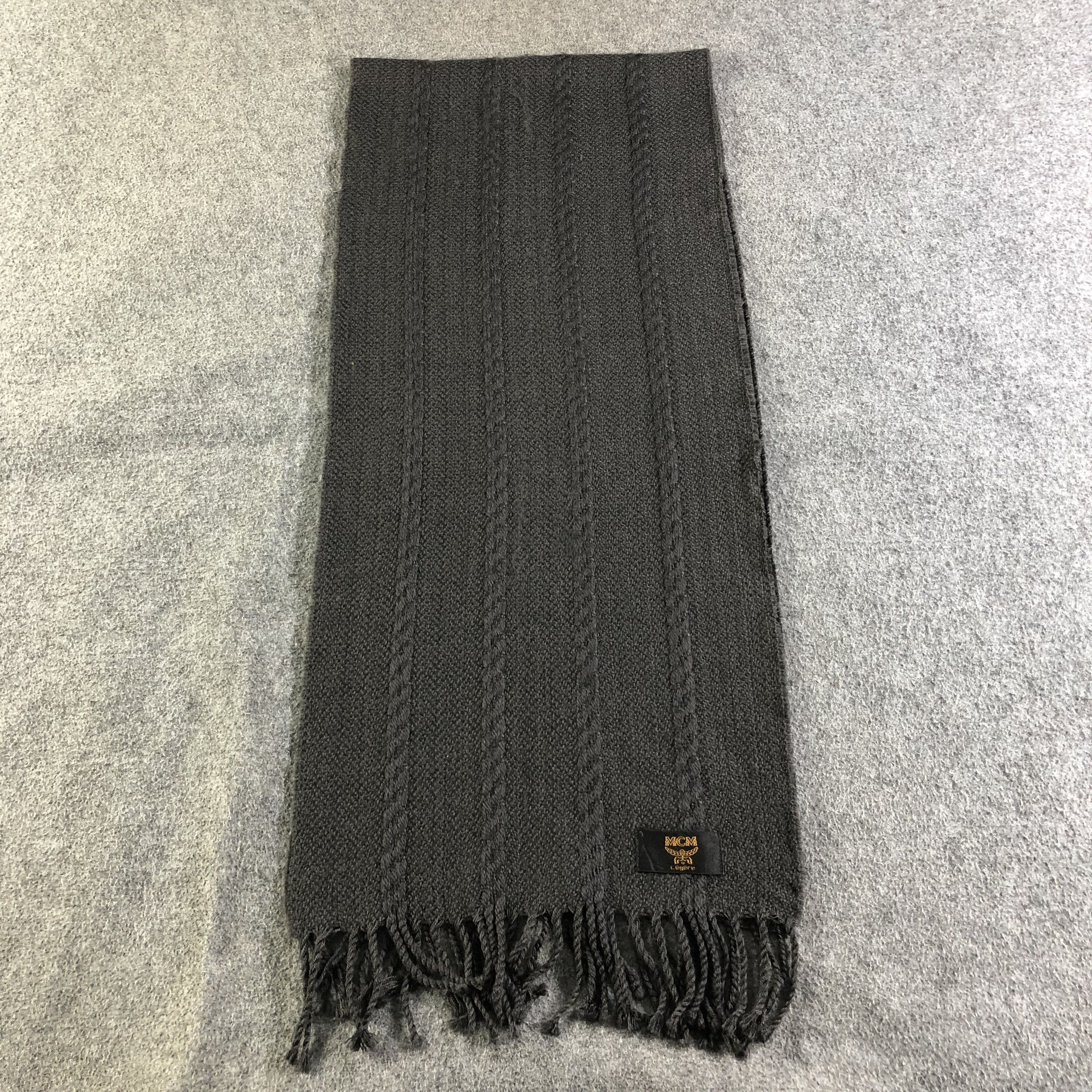 MCM MCM Cable Knit Wool Scarf Muffler V1925 Size ONE SIZE - 2 Thumbnail