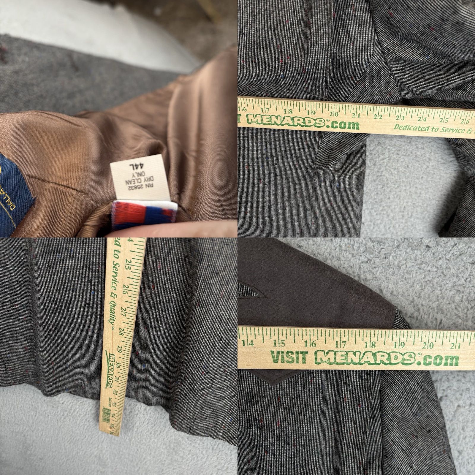YOKE VINTAGE Circle S Mens Western Blazer 44L Gray Tweed Rockabilly Cowboy Jacket Size 44R - 9 Thumbnail