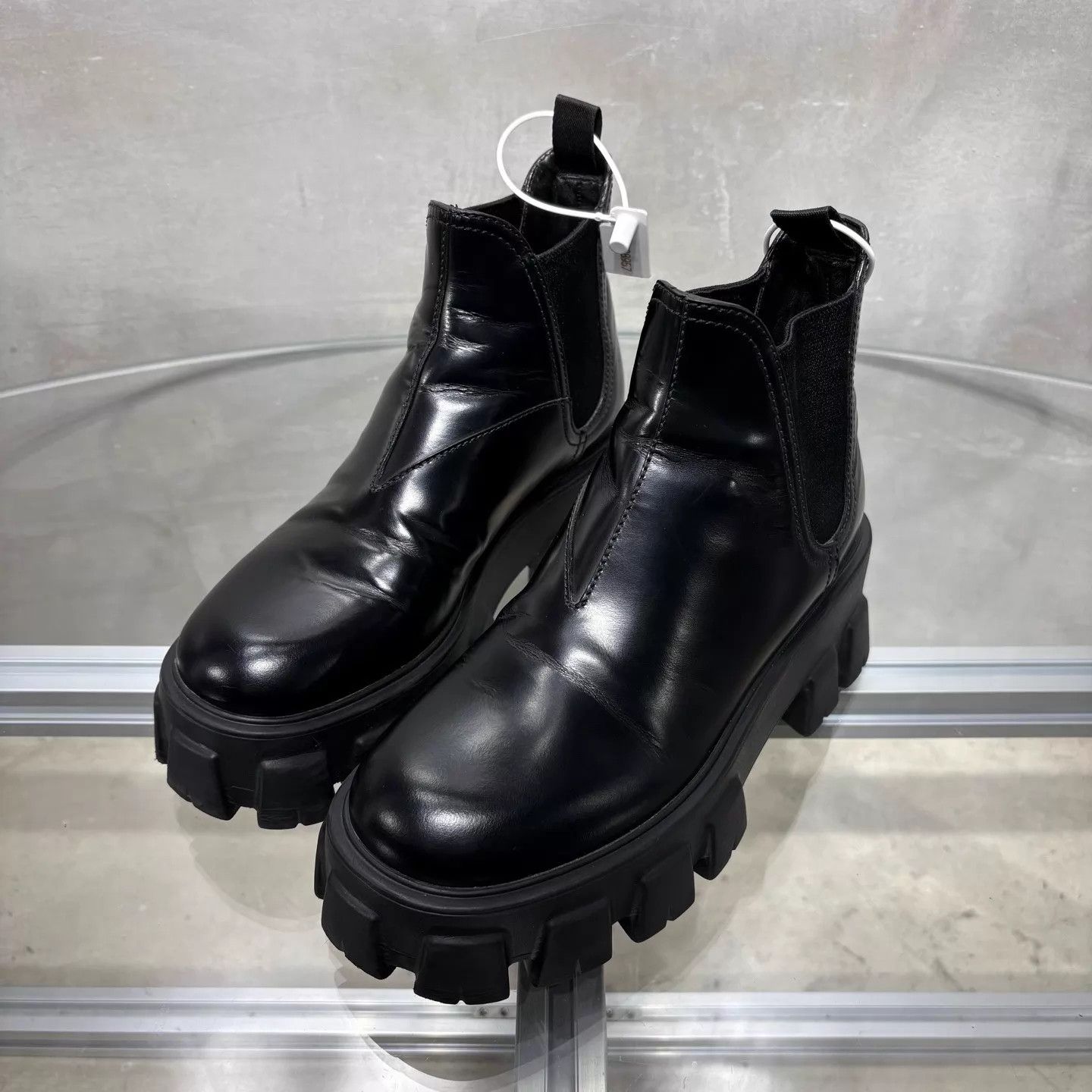 Prada PRADA Women's Black Chelsea Boots Size 37 Size US 6.5 / IT 36.5 - 2 Thumbnail