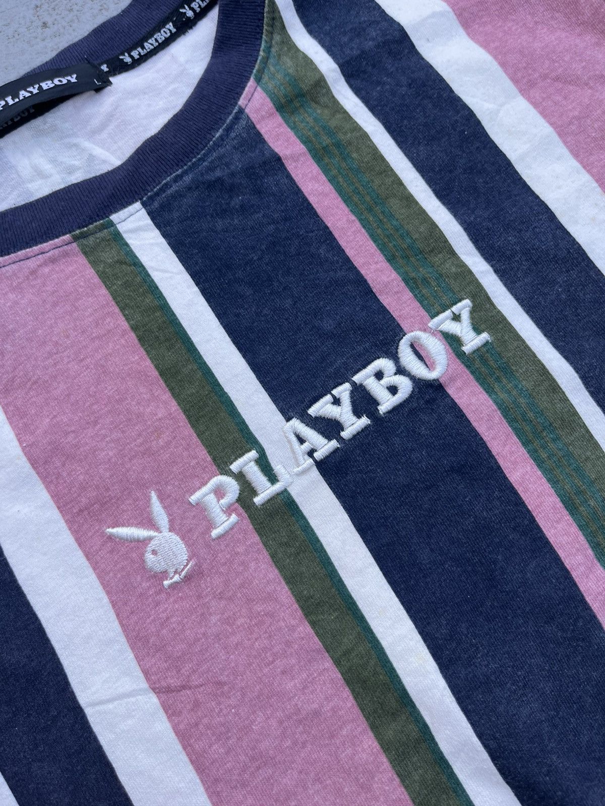 Playboy VINTAGE PLAYBOY STRIPE TEE Size US L / EU 52-54 / 3 - 3 Thumbnail