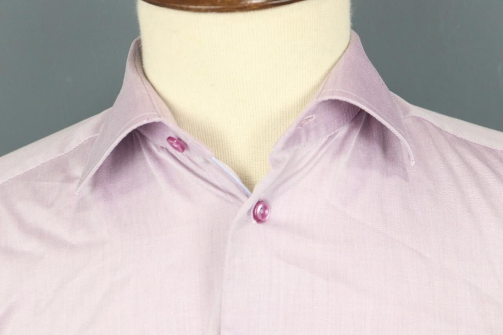 Eton Eton Contemporary Fit Shirt Sz 43 / 17 Purple Button Down Size US M / EU 48-50 / 2 - 3 Thumbnail