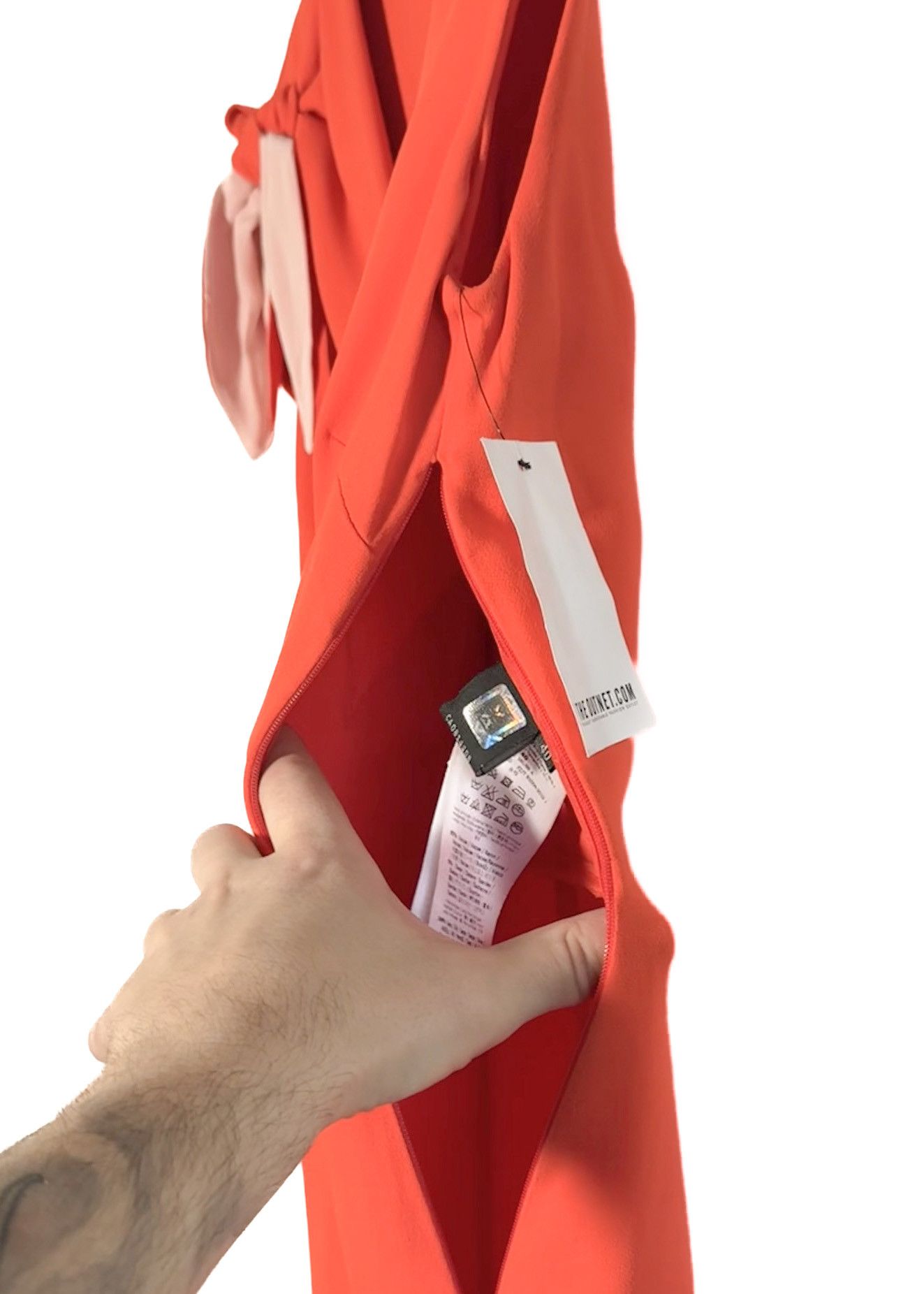 Fendi Fendi Orange Ruffle Details Midi Dress Size S / US 4 / IT 40 - 6 Thumbnail